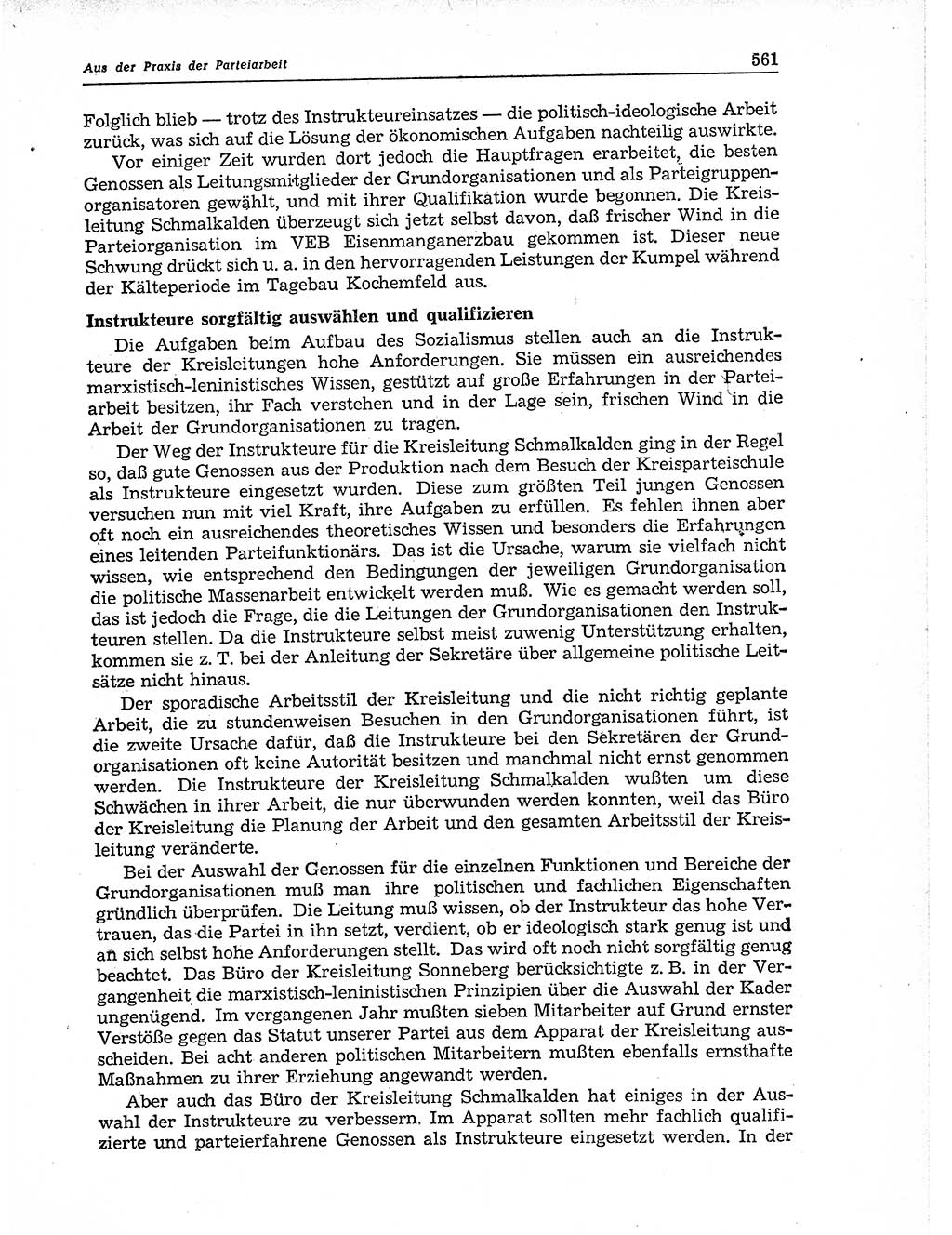 Neuer Weg (NW), Organ des Zentralkomitees (ZK) der SED (Sozialistische Einheitspartei Deutschlands) für Fragen des Parteiaufbaus und des Parteilebens, 11. Jahrgang [Deutsche Demokratische Republik (DDR)] 1956, Seite 561 (NW ZK SED DDR 1956, S. 561)