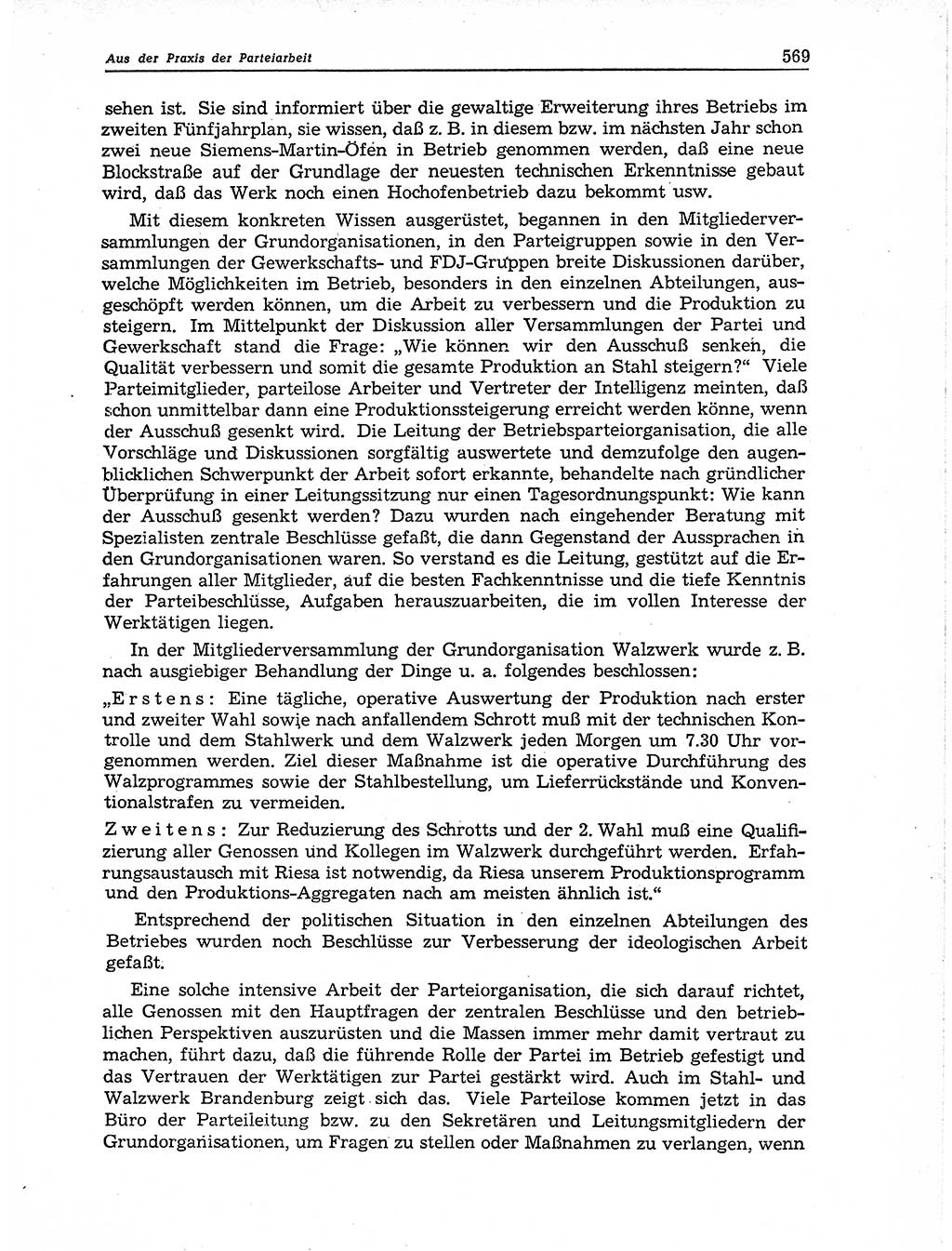 Neuer Weg (NW), Organ des Zentralkomitees (ZK) der SED (Sozialistische Einheitspartei Deutschlands) für Fragen des Parteiaufbaus und des Parteilebens, 11. Jahrgang [Deutsche Demokratische Republik (DDR)] 1956, Seite 569 (NW ZK SED DDR 1956, S. 569)