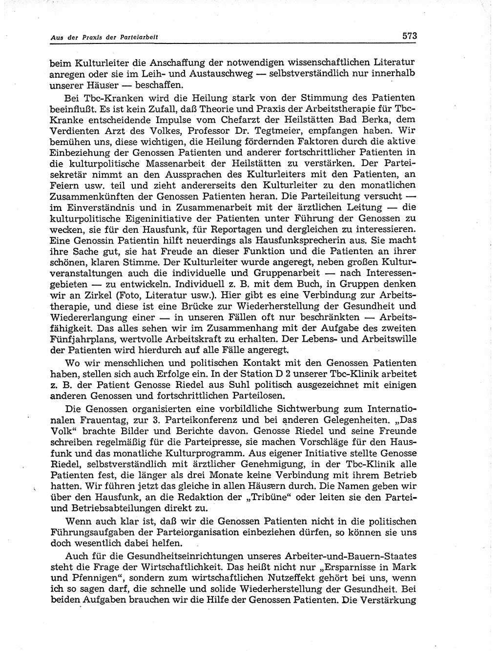 Neuer Weg (NW), Organ des Zentralkomitees (ZK) der SED (Sozialistische Einheitspartei Deutschlands) für Fragen des Parteiaufbaus und des Parteilebens, 11. Jahrgang [Deutsche Demokratische Republik (DDR)] 1956, Seite 573 (NW ZK SED DDR 1956, S. 573)