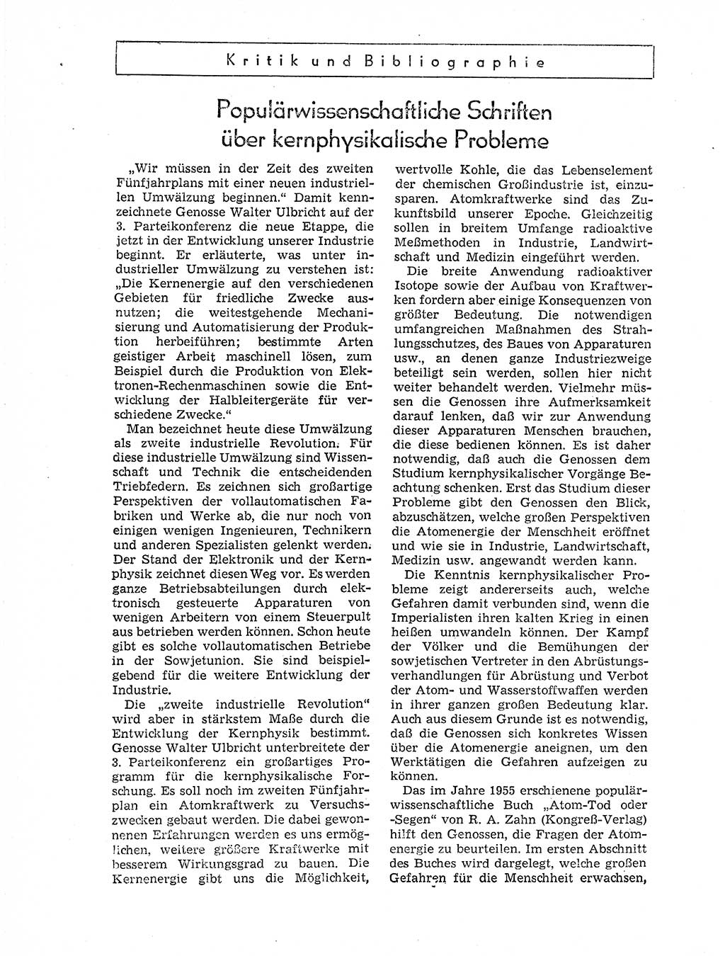 Neuer Weg (NW), Organ des Zentralkomitees (ZK) der SED (Sozialistische Einheitspartei Deutschlands) für Fragen des Parteiaufbaus und des Parteilebens, 11. Jahrgang [Deutsche Demokratische Republik (DDR)] 1956, Seite 582 (NW ZK SED DDR 1956, S. 582)