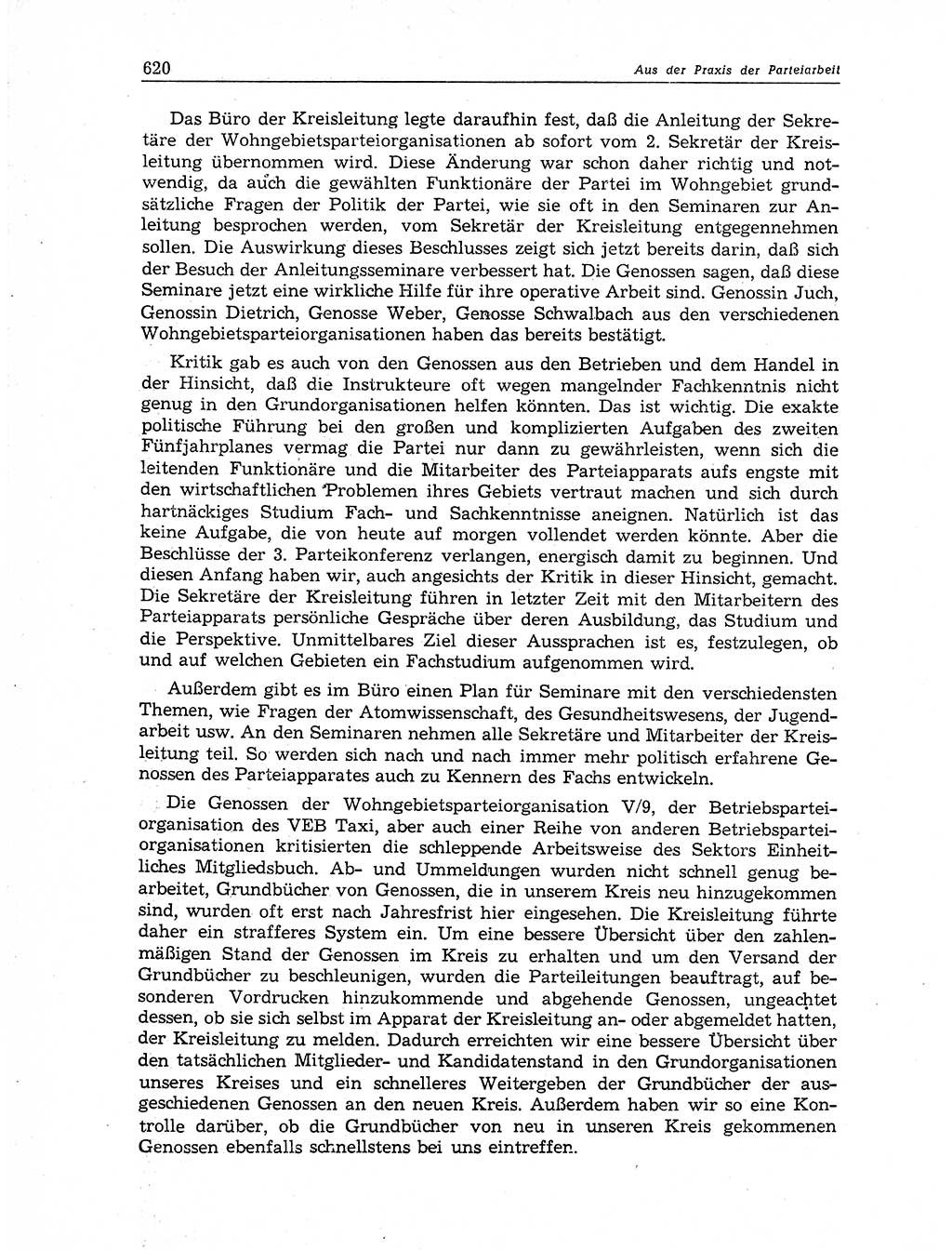 Neuer Weg (NW), Organ des Zentralkomitees (ZK) der SED (Sozialistische Einheitspartei Deutschlands) für Fragen des Parteiaufbaus und des Parteilebens, 11. Jahrgang [Deutsche Demokratische Republik (DDR)] 1956, Seite 620 (NW ZK SED DDR 1956, S. 620)