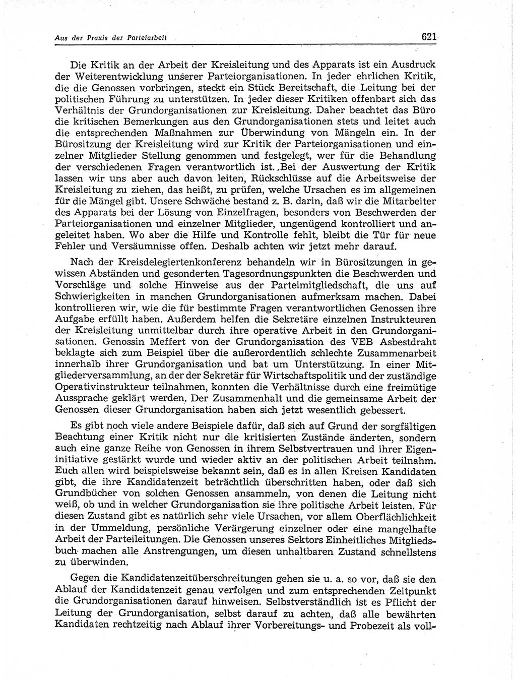Neuer Weg (NW), Organ des Zentralkomitees (ZK) der SED (Sozialistische Einheitspartei Deutschlands) für Fragen des Parteiaufbaus und des Parteilebens, 11. Jahrgang [Deutsche Demokratische Republik (DDR)] 1956, Seite 621 (NW ZK SED DDR 1956, S. 621)