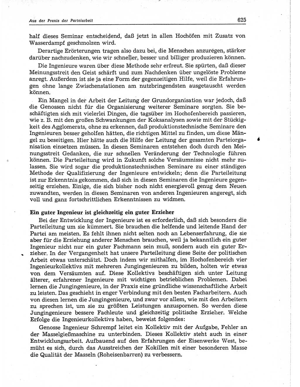 Neuer Weg (NW), Organ des Zentralkomitees (ZK) der SED (Sozialistische Einheitspartei Deutschlands) für Fragen des Parteiaufbaus und des Parteilebens, 11. Jahrgang [Deutsche Demokratische Republik (DDR)] 1956, Seite 625 (NW ZK SED DDR 1956, S. 625)