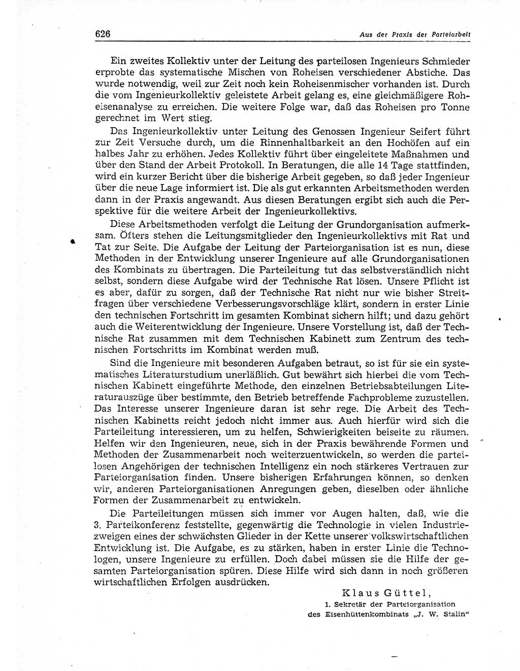 Neuer Weg (NW), Organ des Zentralkomitees (ZK) der SED (Sozialistische Einheitspartei Deutschlands) für Fragen des Parteiaufbaus und des Parteilebens, 11. Jahrgang [Deutsche Demokratische Republik (DDR)] 1956, Seite 626 (NW ZK SED DDR 1956, S. 626)
