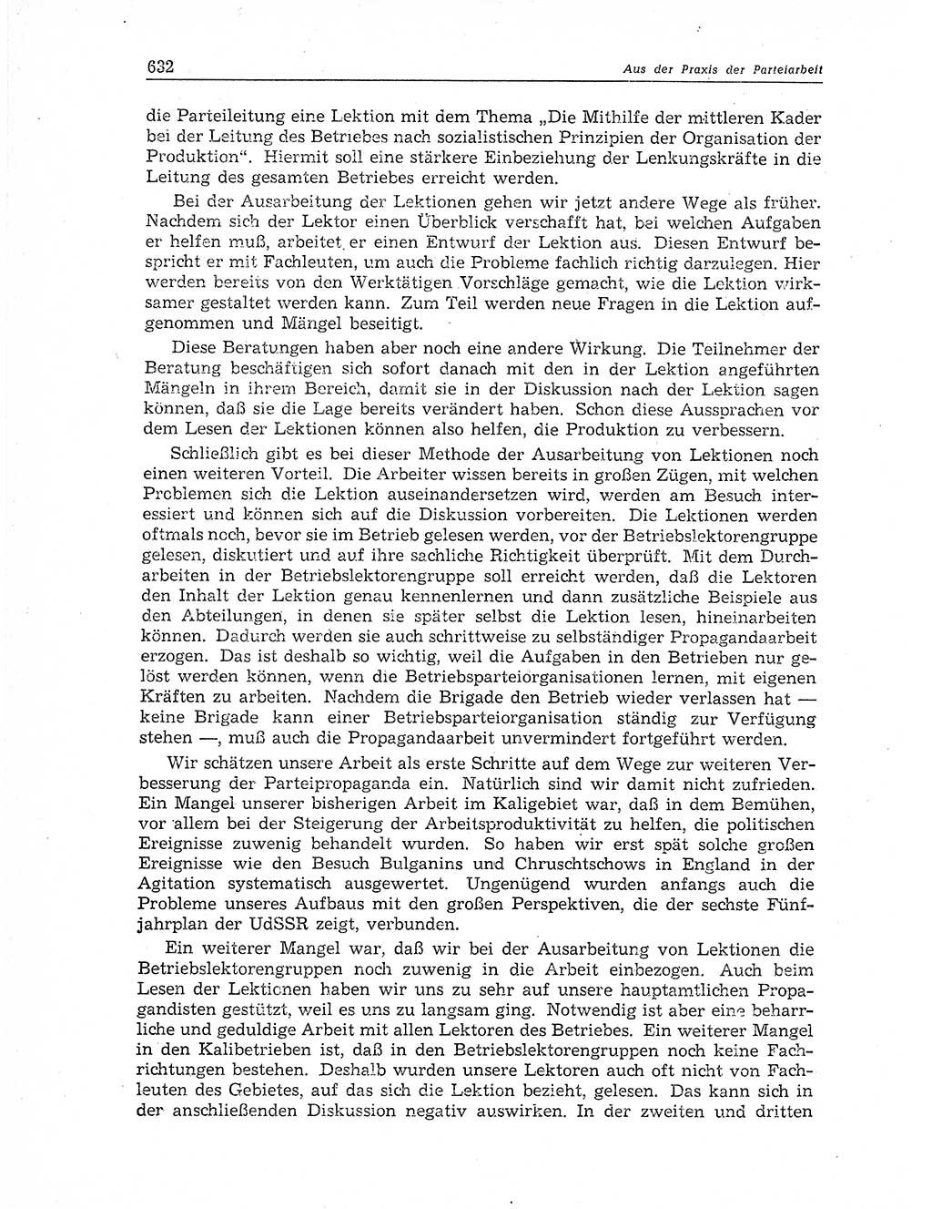Neuer Weg (NW), Organ des Zentralkomitees (ZK) der SED (Sozialistische Einheitspartei Deutschlands) für Fragen des Parteiaufbaus und des Parteilebens, 11. Jahrgang [Deutsche Demokratische Republik (DDR)] 1956, Seite 632 (NW ZK SED DDR 1956, S. 632)