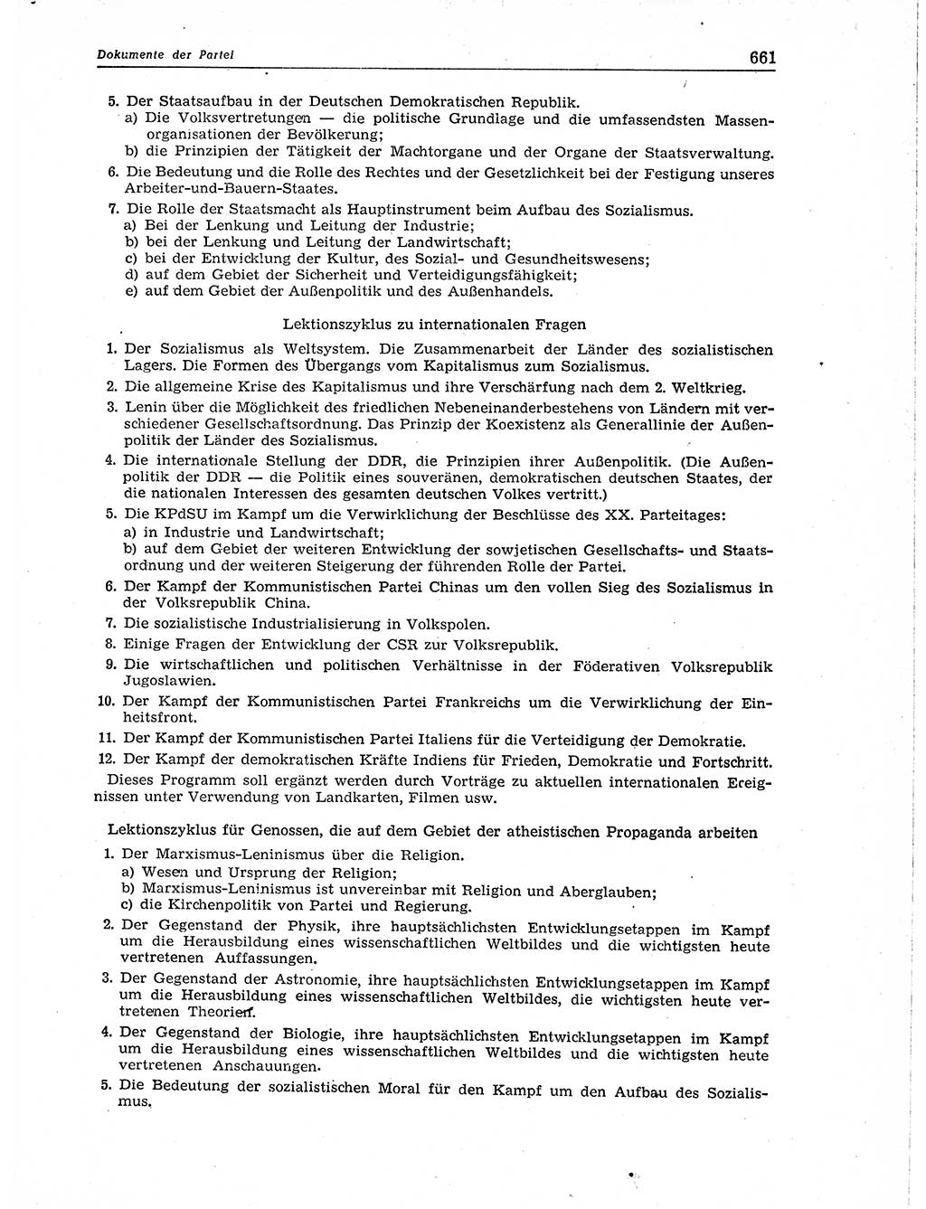 Neuer Weg (NW), Organ des Zentralkomitees (ZK) der SED (Sozialistische Einheitspartei Deutschlands) für Fragen des Parteiaufbaus und des Parteilebens, 11. Jahrgang [Deutsche Demokratische Republik (DDR)] 1956, Seite 661 (NW ZK SED DDR 1956, S. 661)