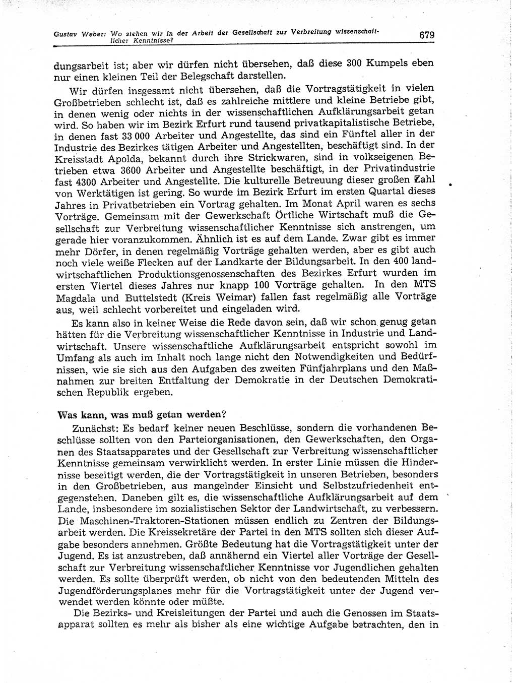 Neuer Weg (NW), Organ des Zentralkomitees (ZK) der SED (Sozialistische Einheitspartei Deutschlands) für Fragen des Parteiaufbaus und des Parteilebens, 11. Jahrgang [Deutsche Demokratische Republik (DDR)] 1956, Seite 679 (NW ZK SED DDR 1956, S. 679)