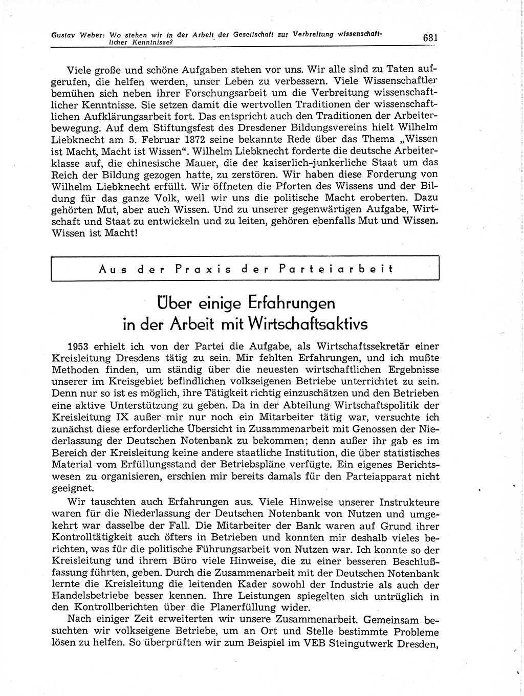 Neuer Weg (NW), Organ des Zentralkomitees (ZK) der SED (Sozialistische Einheitspartei Deutschlands) für Fragen des Parteiaufbaus und des Parteilebens, 11. Jahrgang [Deutsche Demokratische Republik (DDR)] 1956, Seite 681 (NW ZK SED DDR 1956, S. 681)