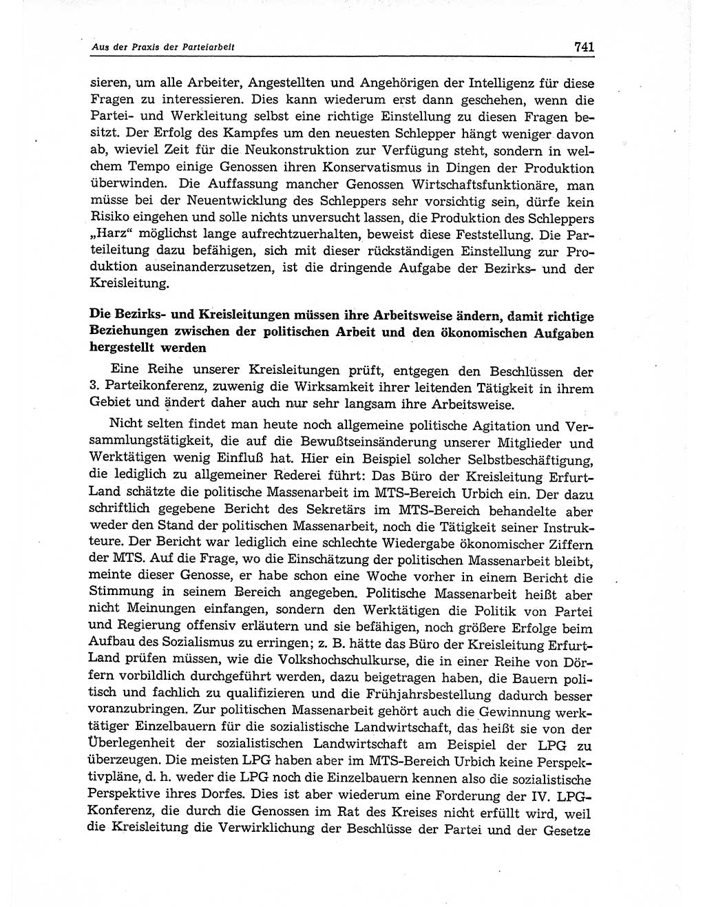 Neuer Weg (NW), Organ des Zentralkomitees (ZK) der SED (Sozialistische Einheitspartei Deutschlands) für Fragen des Parteiaufbaus und des Parteilebens, 11. Jahrgang [Deutsche Demokratische Republik (DDR)] 1956, Seite 741 (NW ZK SED DDR 1956, S. 741)