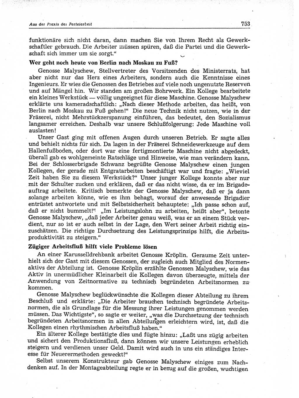 Neuer Weg (NW), Organ des Zentralkomitees (ZK) der SED (Sozialistische Einheitspartei Deutschlands) für Fragen des Parteiaufbaus und des Parteilebens, 11. Jahrgang [Deutsche Demokratische Republik (DDR)] 1956, Seite 753 (NW ZK SED DDR 1956, S. 753)