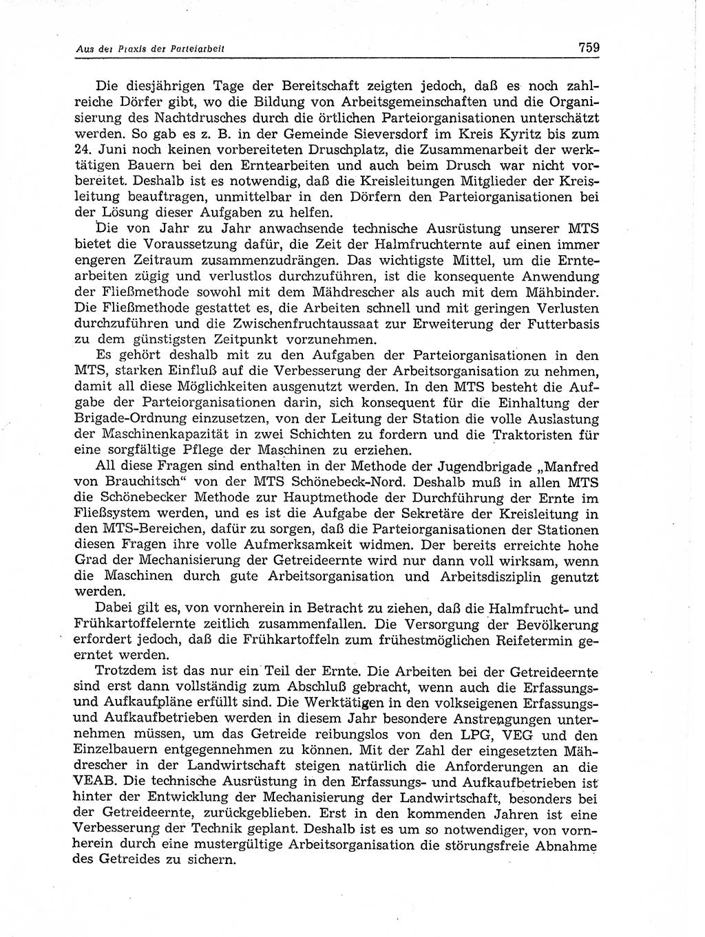 Neuer Weg (NW), Organ des Zentralkomitees (ZK) der SED (Sozialistische Einheitspartei Deutschlands) für Fragen des Parteiaufbaus und des Parteilebens, 11. Jahrgang [Deutsche Demokratische Republik (DDR)] 1956, Seite 759 (NW ZK SED DDR 1956, S. 759)