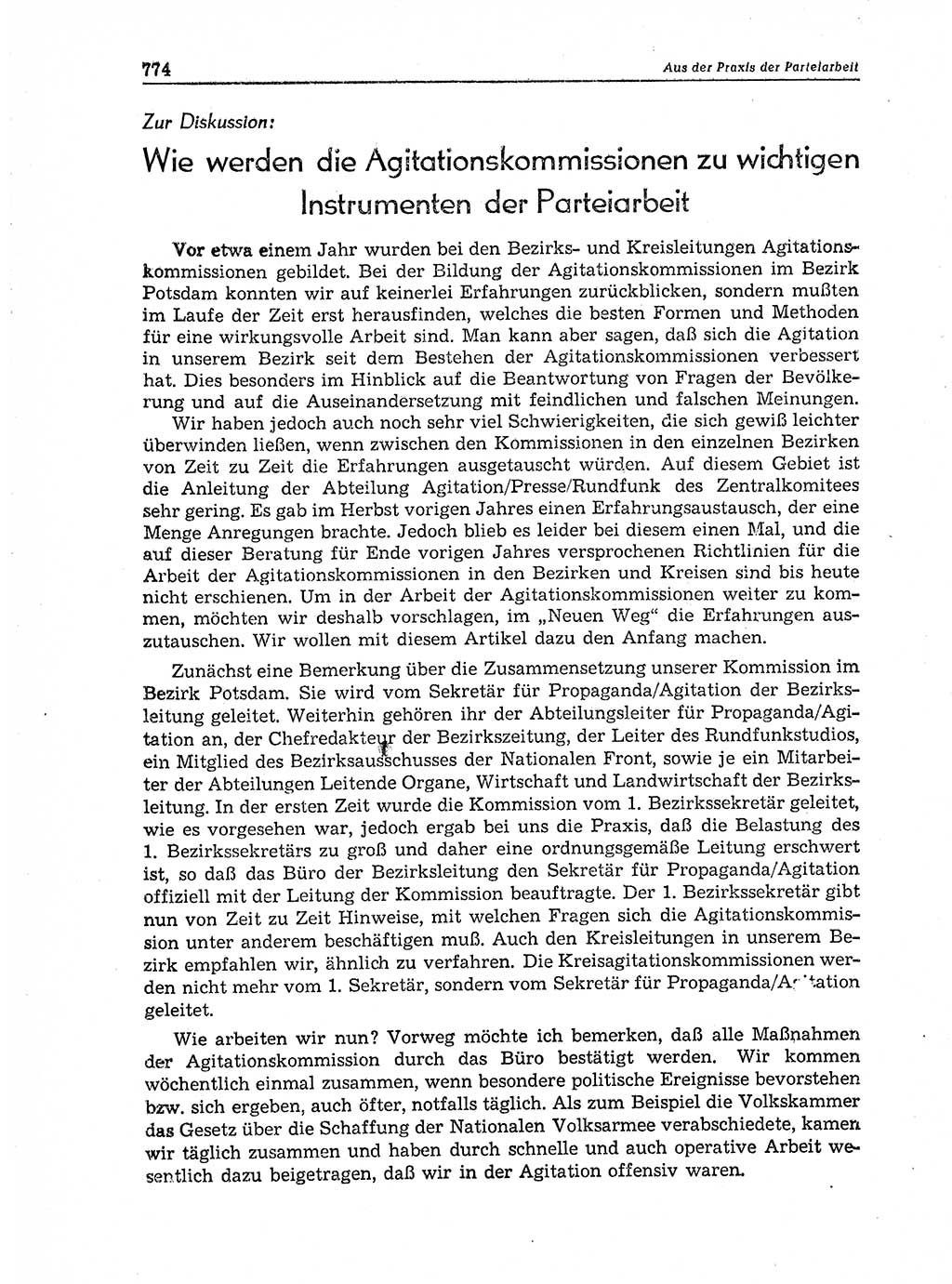 Neuer Weg (NW), Organ des Zentralkomitees (ZK) der SED (Sozialistische Einheitspartei Deutschlands) für Fragen des Parteiaufbaus und des Parteilebens, 11. Jahrgang [Deutsche Demokratische Republik (DDR)] 1956, Seite 774 (NW ZK SED DDR 1956, S. 774)