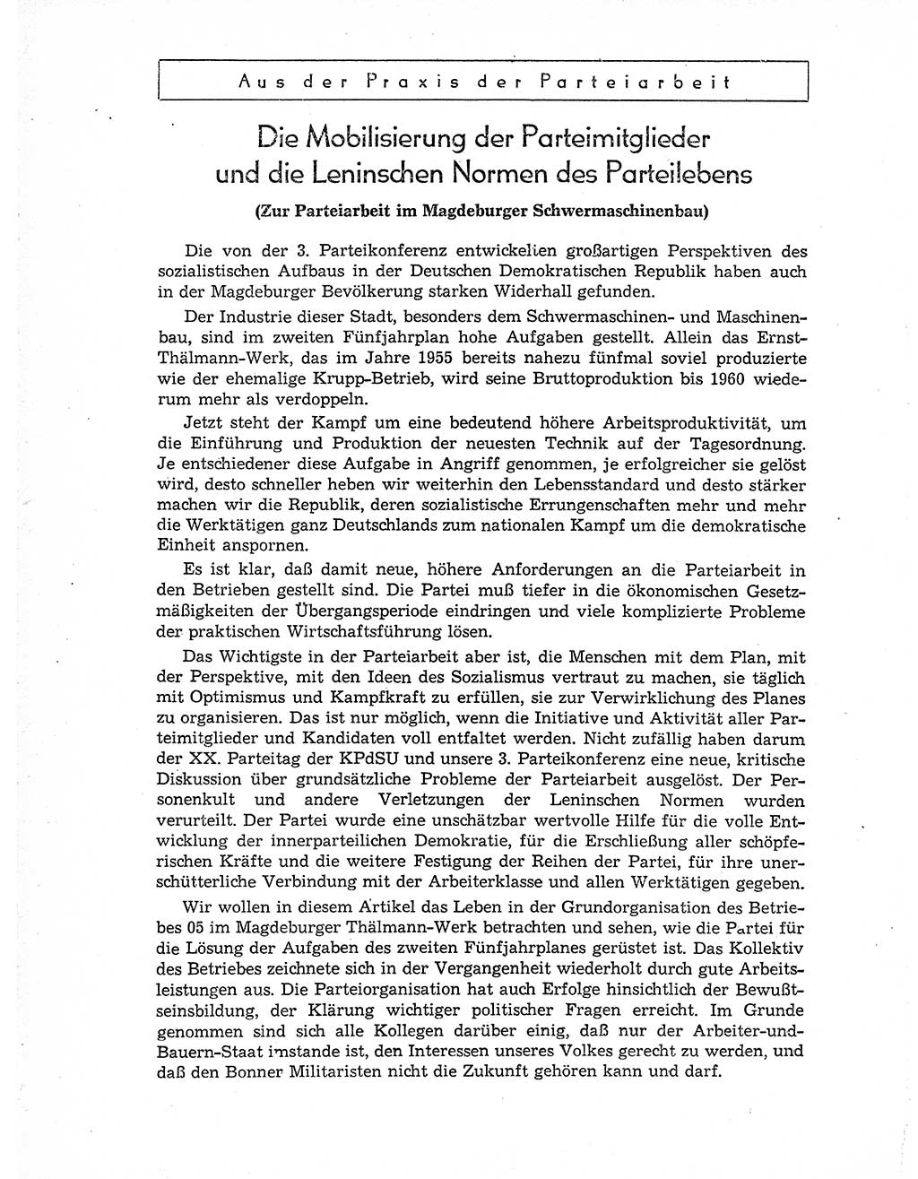 Neuer Weg (NW), Organ des Zentralkomitees (ZK) der SED (Sozialistische Einheitspartei Deutschlands) für Fragen des Parteiaufbaus und des Parteilebens, 11. Jahrgang [Deutsche Demokratische Republik (DDR)] 1956, Seite 810 (NW ZK SED DDR 1956, S. 810)