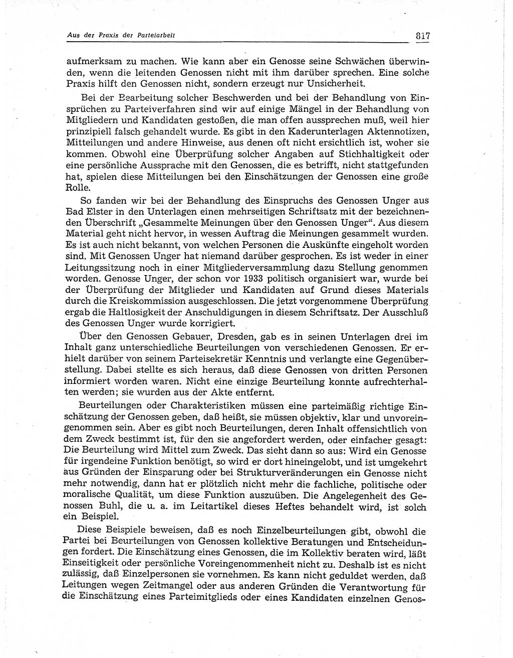 Neuer Weg (NW), Organ des Zentralkomitees (ZK) der SED (Sozialistische Einheitspartei Deutschlands) für Fragen des Parteiaufbaus und des Parteilebens, 11. Jahrgang [Deutsche Demokratische Republik (DDR)] 1956, Seite 817 (NW ZK SED DDR 1956, S. 817)