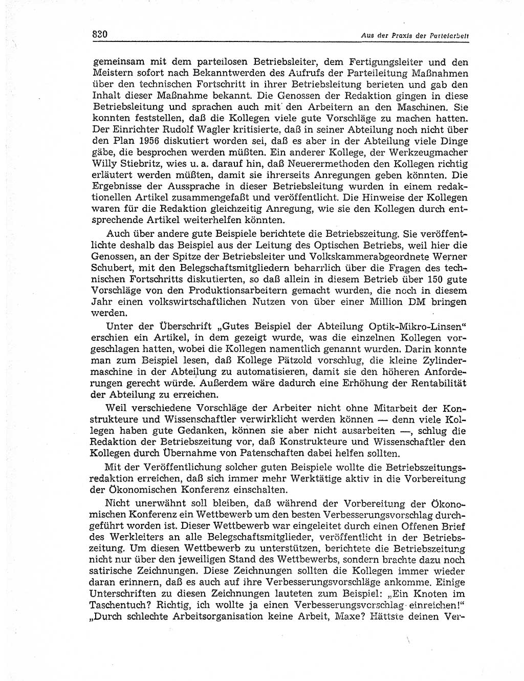 Neuer Weg (NW), Organ des Zentralkomitees (ZK) der SED (Sozialistische Einheitspartei Deutschlands) für Fragen des Parteiaufbaus und des Parteilebens, 11. Jahrgang [Deutsche Demokratische Republik (DDR)] 1956, Seite 830 (NW ZK SED DDR 1956, S. 830)