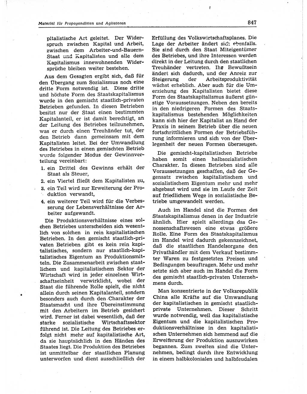 Neuer Weg (NW), Organ des Zentralkomitees (ZK) der SED (Sozialistische Einheitspartei Deutschlands) für Fragen des Parteiaufbaus und des Parteilebens, 11. Jahrgang [Deutsche Demokratische Republik (DDR)] 1956, Seite 847 (NW ZK SED DDR 1956, S. 847)