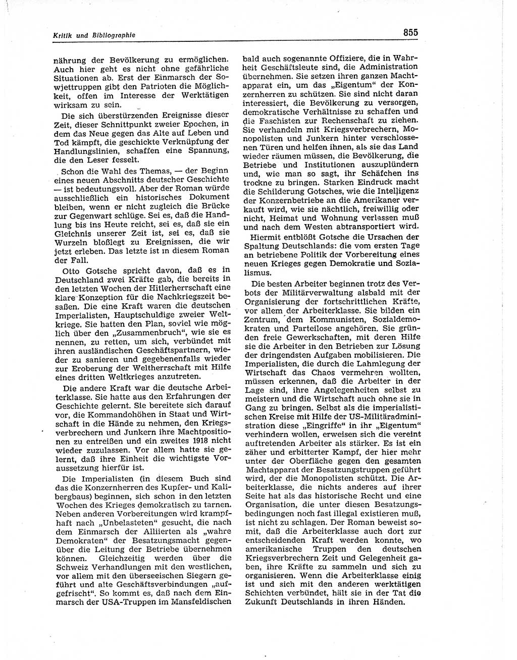 Neuer Weg (NW), Organ des Zentralkomitees (ZK) der SED (Sozialistische Einheitspartei Deutschlands) für Fragen des Parteiaufbaus und des Parteilebens, 11. Jahrgang [Deutsche Demokratische Republik (DDR)] 1956, Seite 855 (NW ZK SED DDR 1956, S. 855)