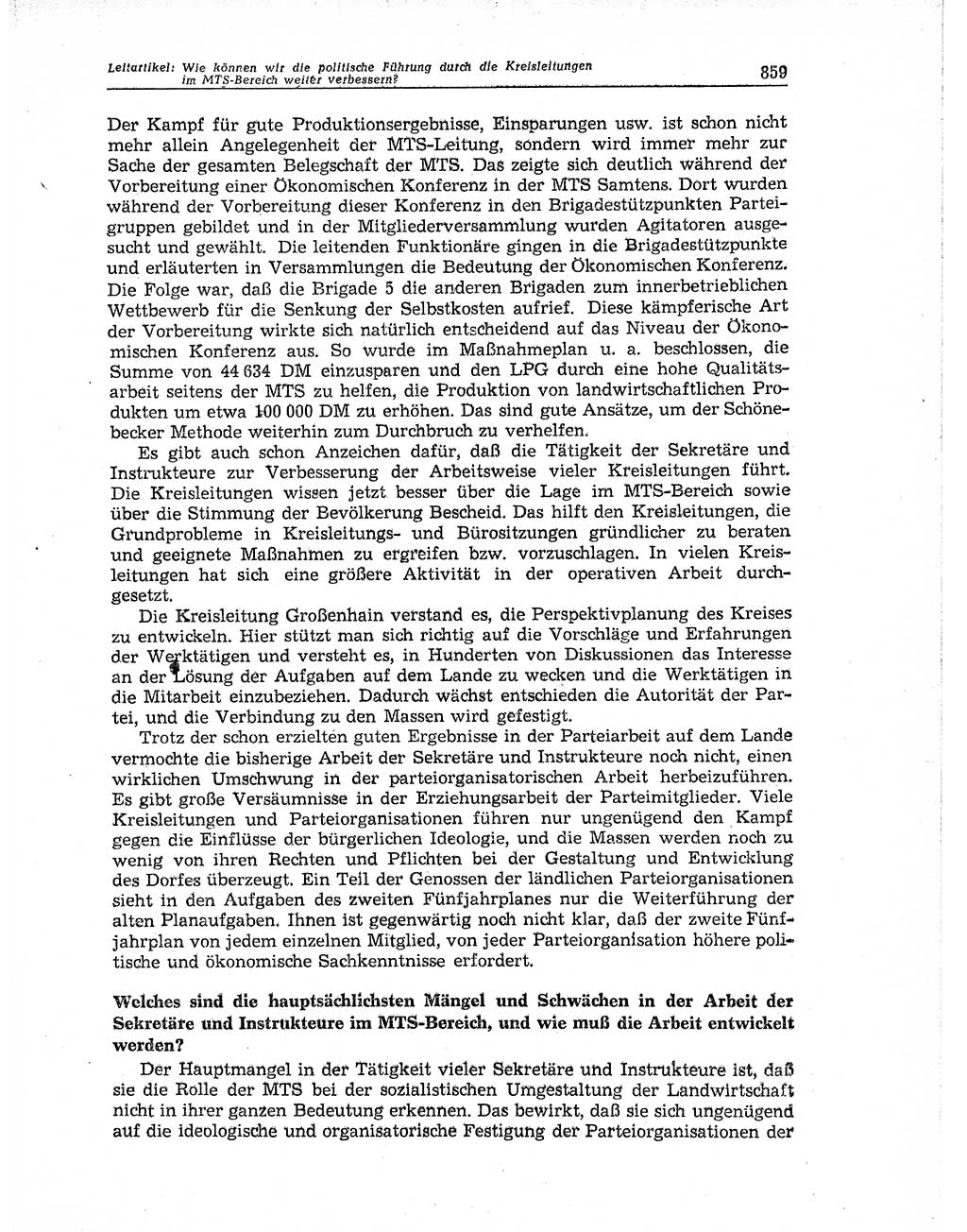 Neuer Weg (NW), Organ des Zentralkomitees (ZK) der SED (Sozialistische Einheitspartei Deutschlands) für Fragen des Parteiaufbaus und des Parteilebens, 11. Jahrgang [Deutsche Demokratische Republik (DDR)] 1956, Seite 859 (NW ZK SED DDR 1956, S. 859)