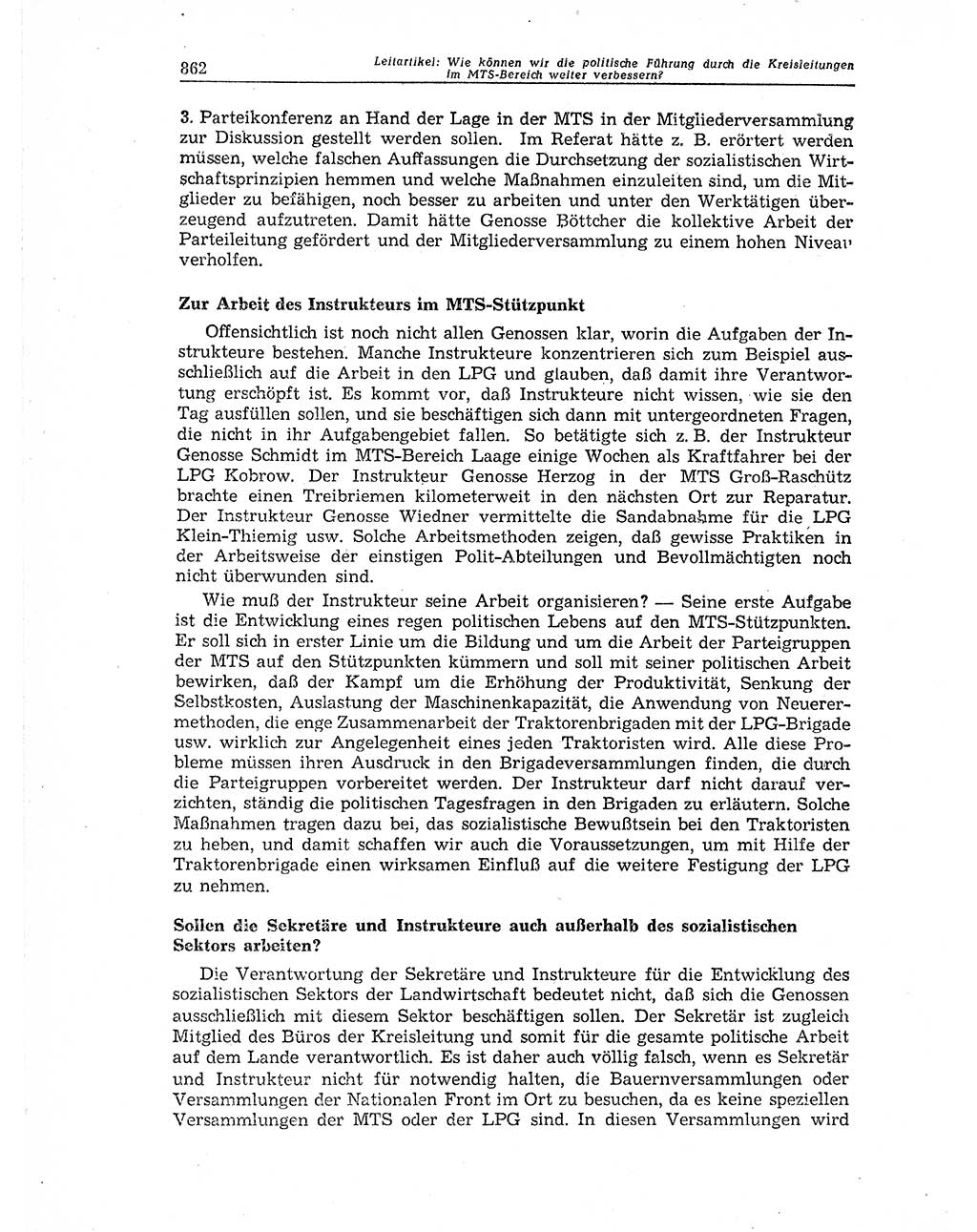 Neuer Weg (NW), Organ des Zentralkomitees (ZK) der SED (Sozialistische Einheitspartei Deutschlands) für Fragen des Parteiaufbaus und des Parteilebens, 11. Jahrgang [Deutsche Demokratische Republik (DDR)] 1956, Seite 862 (NW ZK SED DDR 1956, S. 862)