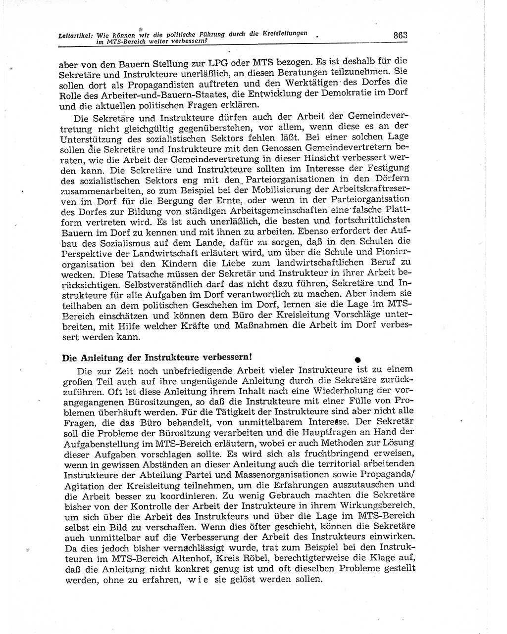 Neuer Weg (NW), Organ des Zentralkomitees (ZK) der SED (Sozialistische Einheitspartei Deutschlands) für Fragen des Parteiaufbaus und des Parteilebens, 11. Jahrgang [Deutsche Demokratische Republik (DDR)] 1956, Seite 863 (NW ZK SED DDR 1956, S. 863)