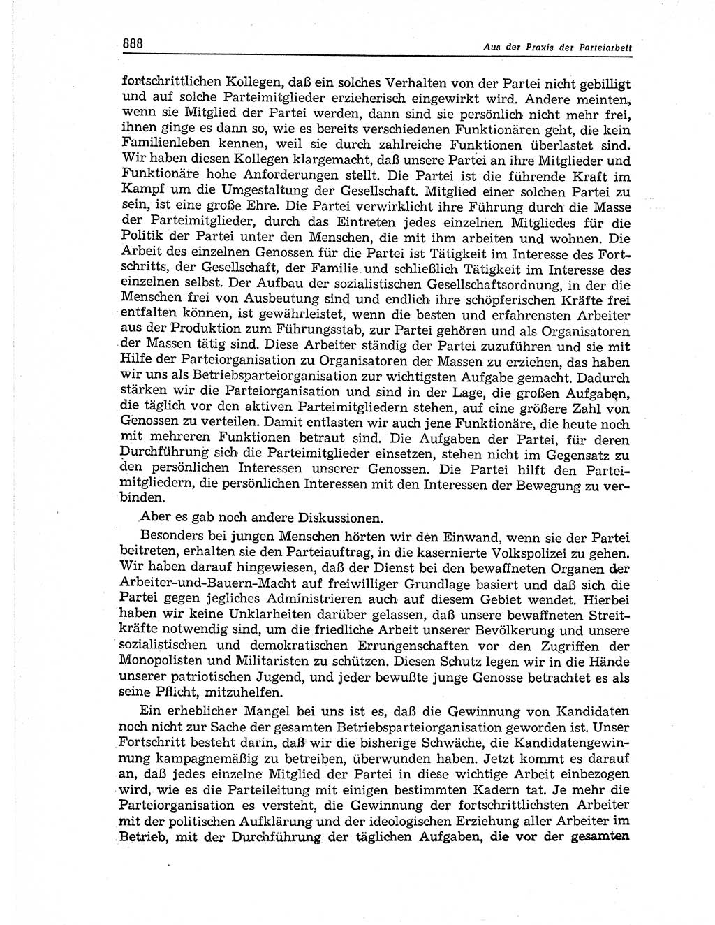 Neuer Weg (NW), Organ des Zentralkomitees (ZK) der SED (Sozialistische Einheitspartei Deutschlands) für Fragen des Parteiaufbaus und des Parteilebens, 11. Jahrgang [Deutsche Demokratische Republik (DDR)] 1956, Seite 888 (NW ZK SED DDR 1956, S. 888)