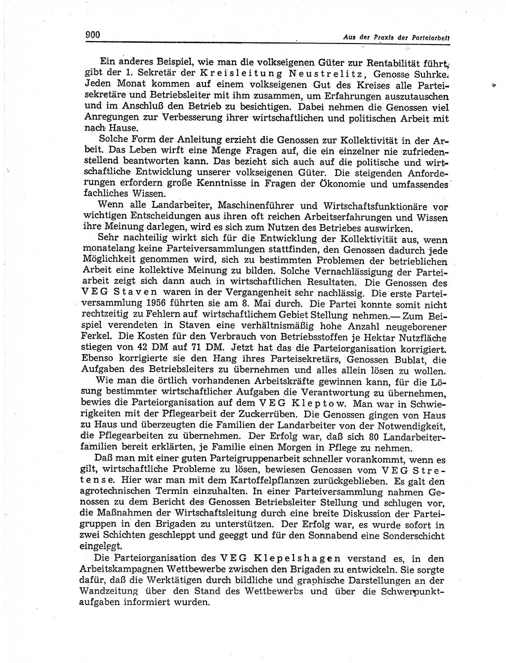 Neuer Weg (NW), Organ des Zentralkomitees (ZK) der SED (Sozialistische Einheitspartei Deutschlands) für Fragen des Parteiaufbaus und des Parteilebens, 11. Jahrgang [Deutsche Demokratische Republik (DDR)] 1956, Seite 900 (NW ZK SED DDR 1956, S. 900)