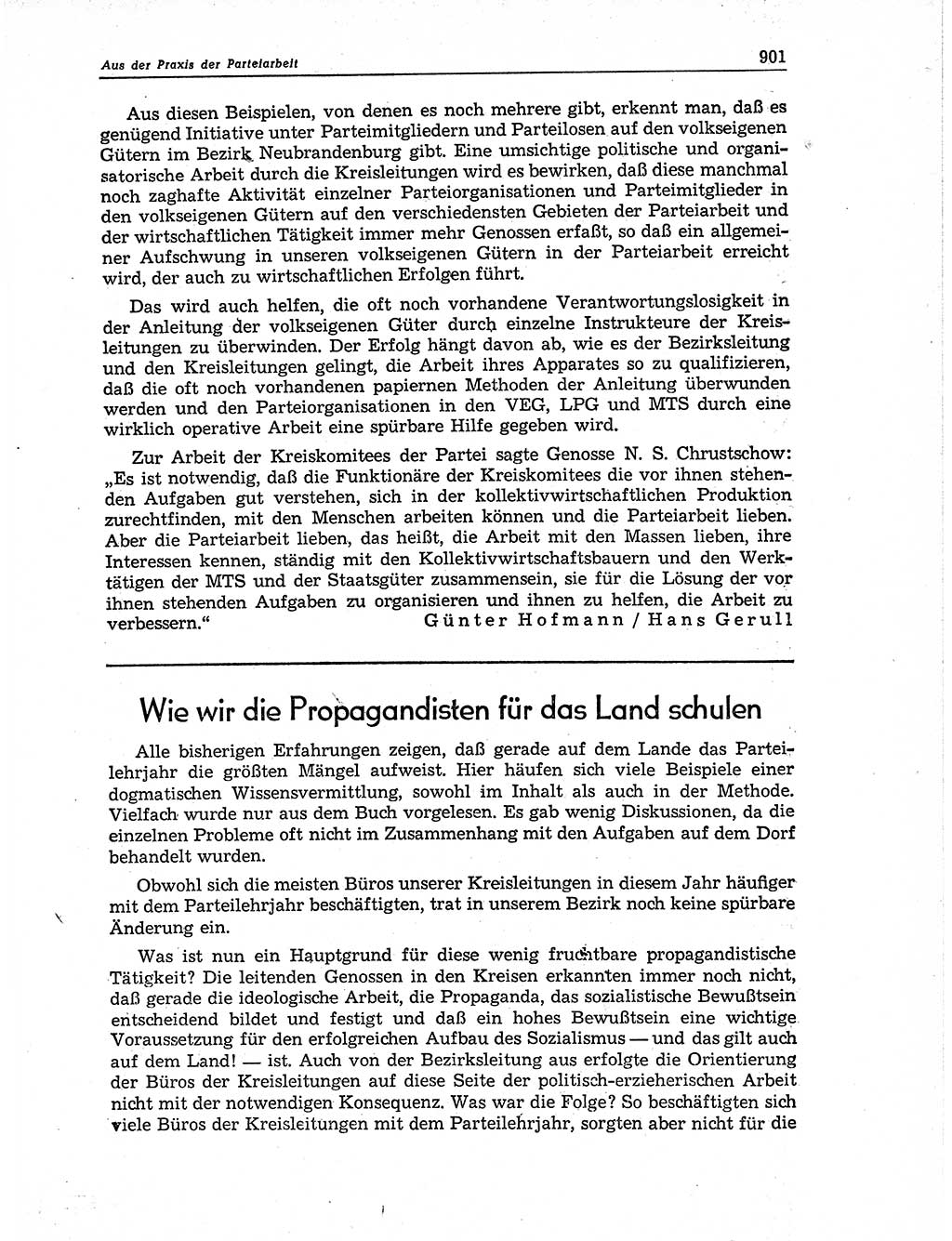 Neuer Weg (NW), Organ des Zentralkomitees (ZK) der SED (Sozialistische Einheitspartei Deutschlands) für Fragen des Parteiaufbaus und des Parteilebens, 11. Jahrgang [Deutsche Demokratische Republik (DDR)] 1956, Seite 901 (NW ZK SED DDR 1956, S. 901)