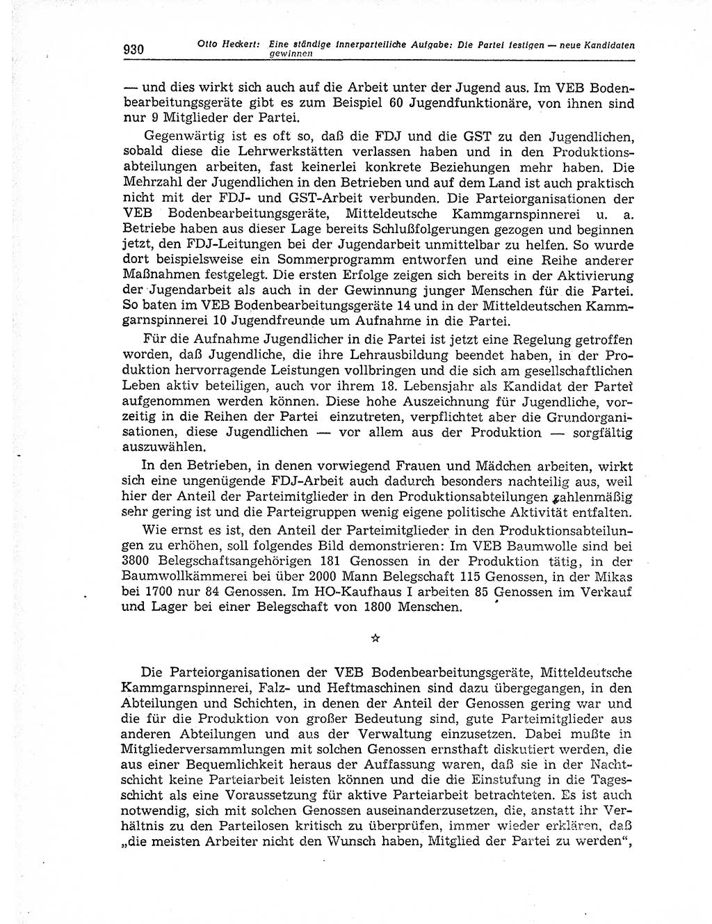 Neuer Weg (NW), Organ des Zentralkomitees (ZK) der SED (Sozialistische Einheitspartei Deutschlands) für Fragen des Parteiaufbaus und des Parteilebens, 11. Jahrgang [Deutsche Demokratische Republik (DDR)] 1956, Seite 930 (NW ZK SED DDR 1956, S. 930)