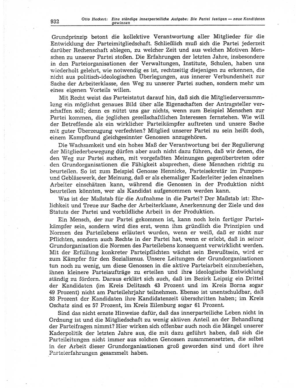 Neuer Weg (NW), Organ des Zentralkomitees (ZK) der SED (Sozialistische Einheitspartei Deutschlands) für Fragen des Parteiaufbaus und des Parteilebens, 11. Jahrgang [Deutsche Demokratische Republik (DDR)] 1956, Seite 932 (NW ZK SED DDR 1956, S. 932)