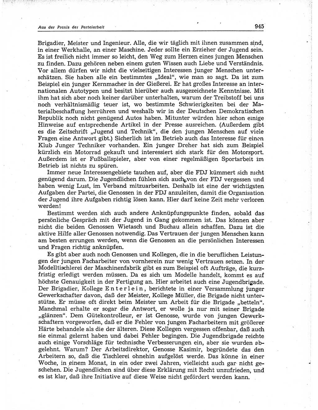 Neuer Weg (NW), Organ des Zentralkomitees (ZK) der SED (Sozialistische Einheitspartei Deutschlands) für Fragen des Parteiaufbaus und des Parteilebens, 11. Jahrgang [Deutsche Demokratische Republik (DDR)] 1956, Seite 945 (NW ZK SED DDR 1956, S. 945)