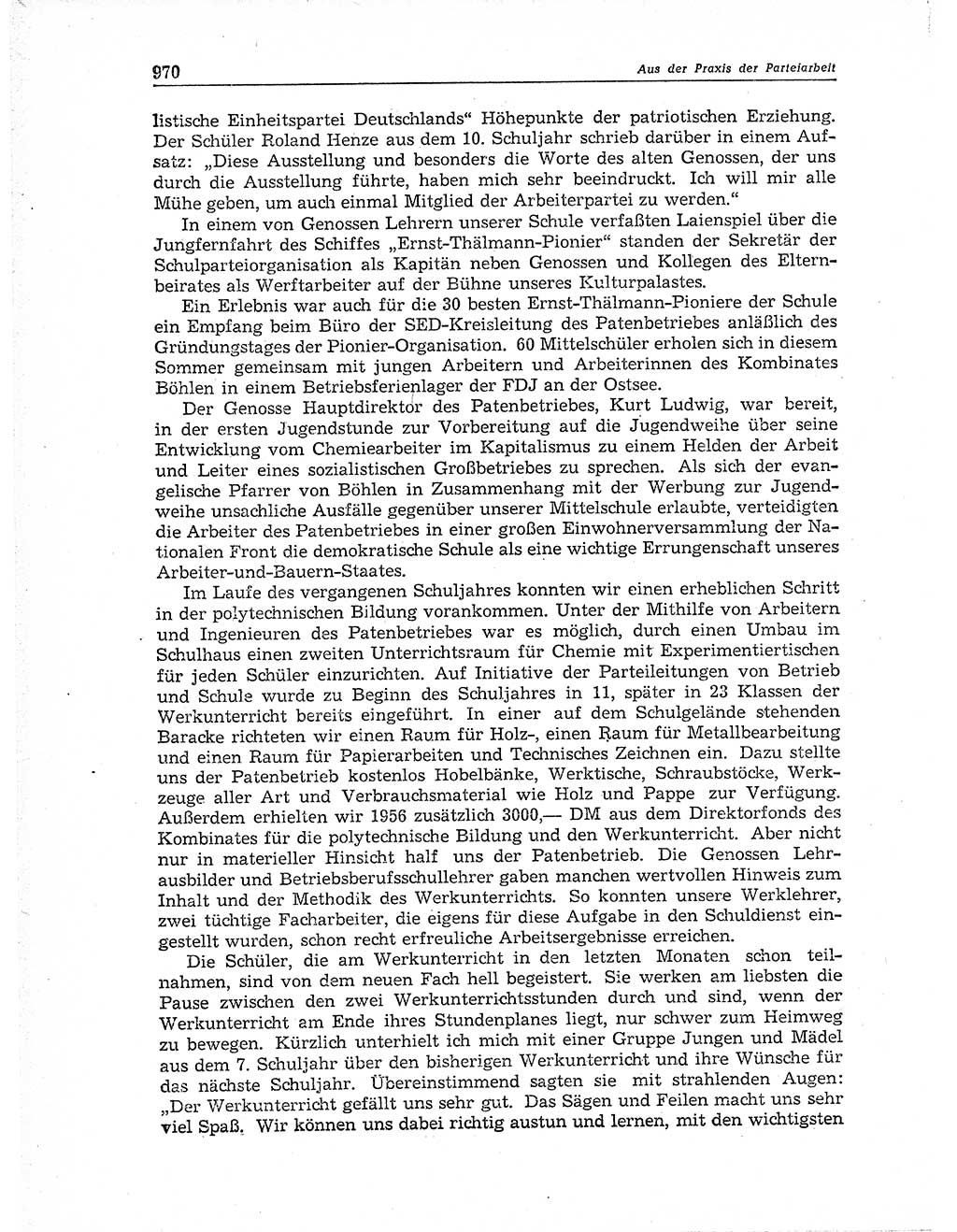 Neuer Weg (NW), Organ des Zentralkomitees (ZK) der SED (Sozialistische Einheitspartei Deutschlands) für Fragen des Parteiaufbaus und des Parteilebens, 11. Jahrgang [Deutsche Demokratische Republik (DDR)] 1956, Seite 970 (NW ZK SED DDR 1956, S. 970)