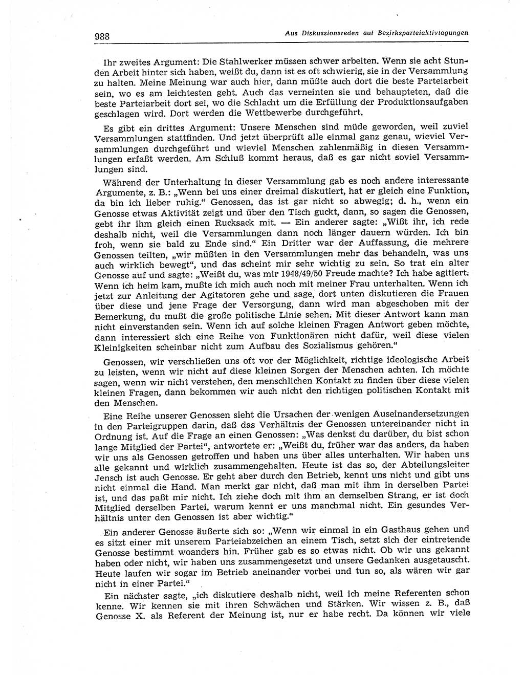 Neuer Weg (NW), Organ des Zentralkomitees (ZK) der SED (Sozialistische Einheitspartei Deutschlands) für Fragen des Parteiaufbaus und des Parteilebens, 11. Jahrgang [Deutsche Demokratische Republik (DDR)] 1956, Seite 988 (NW ZK SED DDR 1956, S. 988)