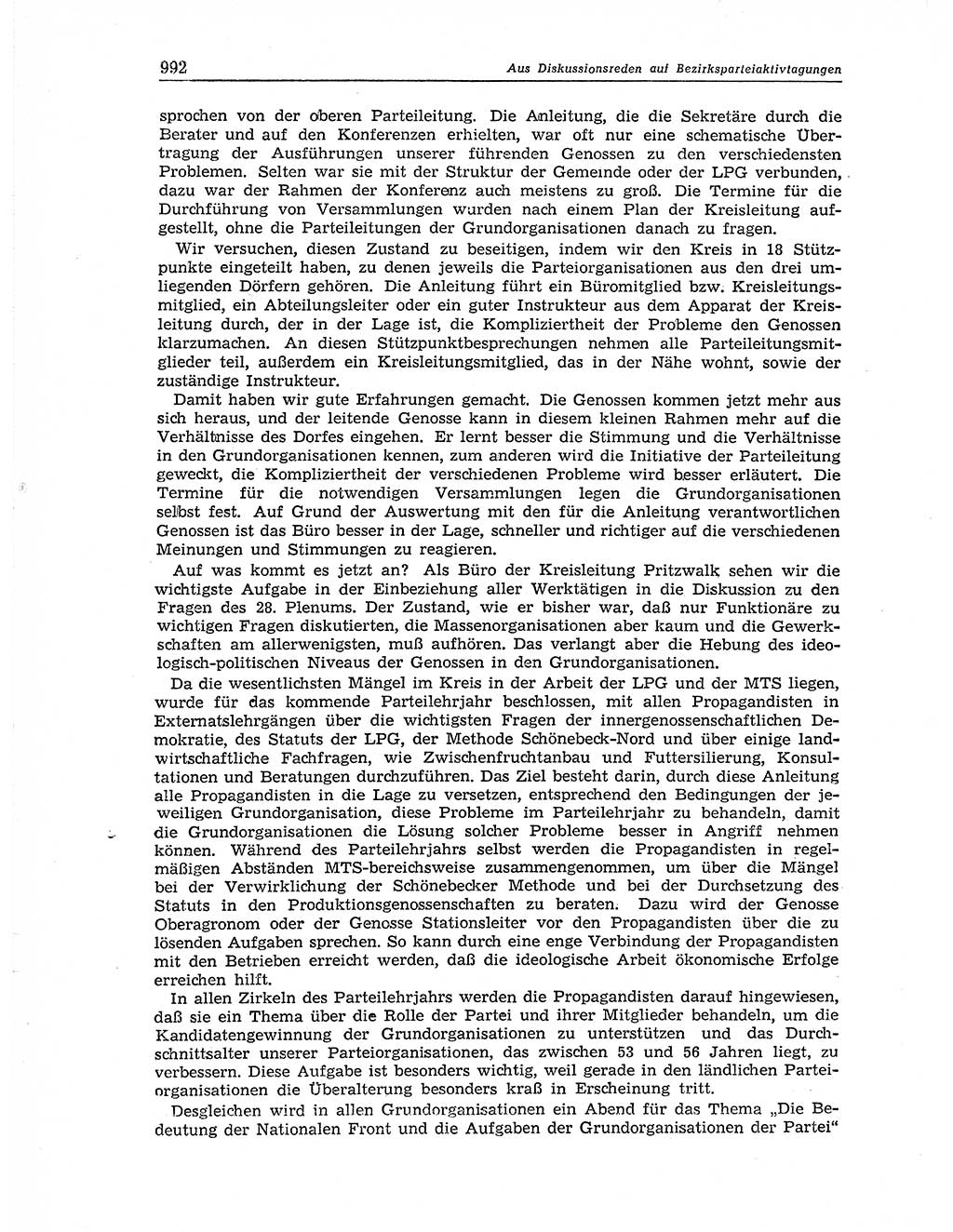 Neuer Weg (NW), Organ des Zentralkomitees (ZK) der SED (Sozialistische Einheitspartei Deutschlands) für Fragen des Parteiaufbaus und des Parteilebens, 11. Jahrgang [Deutsche Demokratische Republik (DDR)] 1956, Seite 992 (NW ZK SED DDR 1956, S. 992)