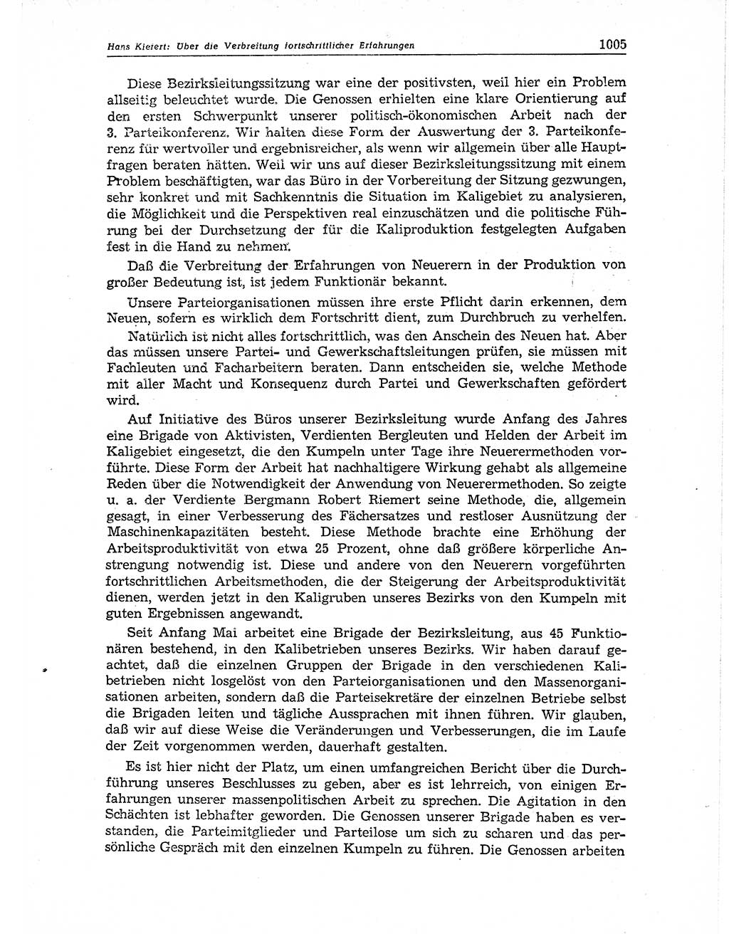 Neuer Weg (NW), Organ des Zentralkomitees (ZK) der SED (Sozialistische Einheitspartei Deutschlands) für Fragen des Parteiaufbaus und des Parteilebens, 11. Jahrgang [Deutsche Demokratische Republik (DDR)] 1956, Seite 1005 (NW ZK SED DDR 1956, S. 1005)