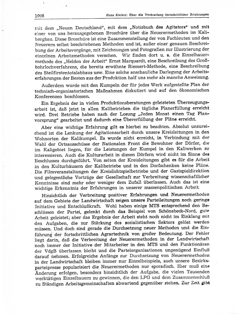 Neuer Weg (NW), Organ des Zentralkomitees (ZK) der SED (Sozialistische Einheitspartei Deutschlands) für Fragen des Parteiaufbaus und des Parteilebens, 11. Jahrgang [Deutsche Demokratische Republik (DDR)] 1956, Seite 1006 (NW ZK SED DDR 1956, S. 1006)