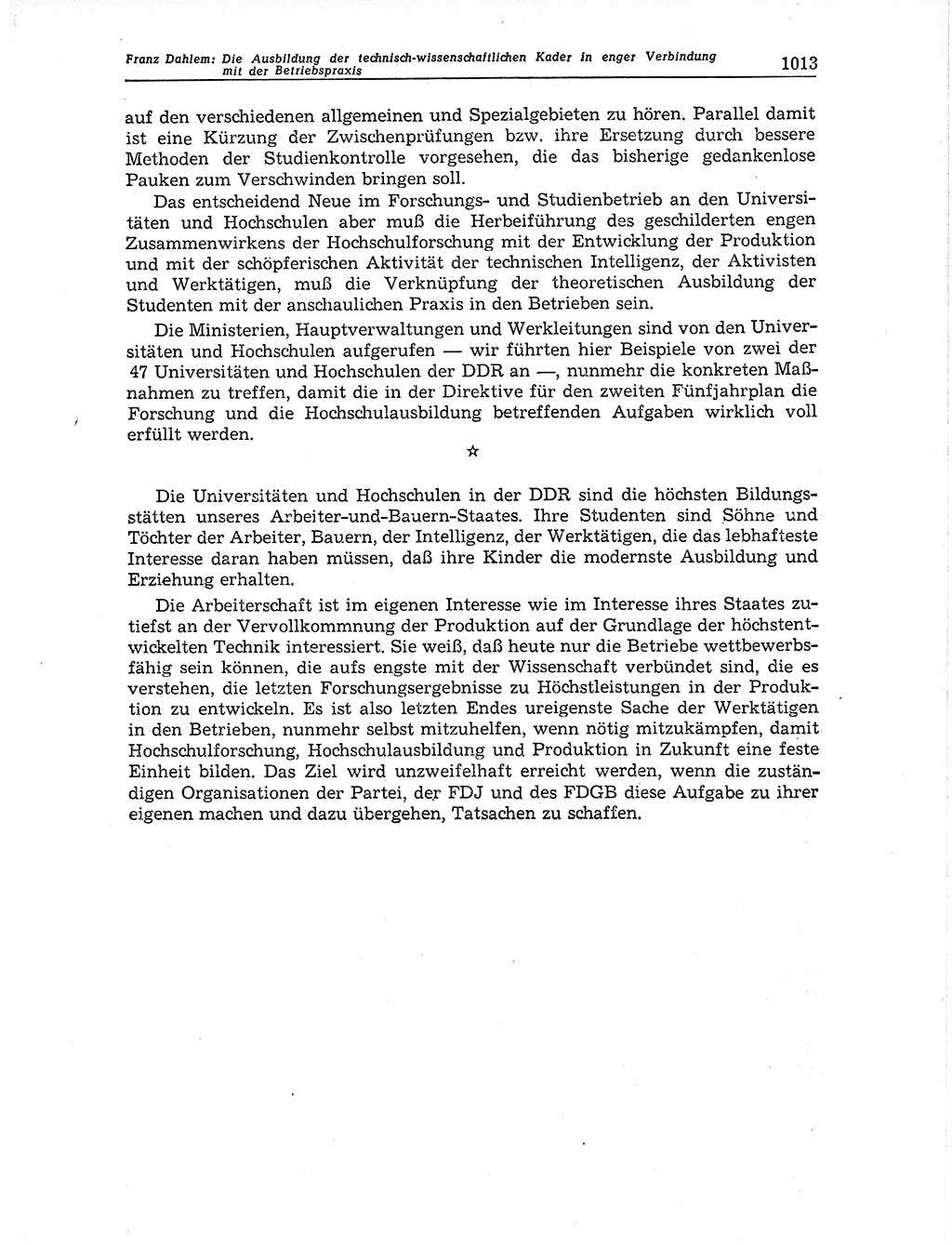 Neuer Weg (NW), Organ des Zentralkomitees (ZK) der SED (Sozialistische Einheitspartei Deutschlands) für Fragen des Parteiaufbaus und des Parteilebens, 11. Jahrgang [Deutsche Demokratische Republik (DDR)] 1956, Seite 1013 (NW ZK SED DDR 1956, S. 1013)