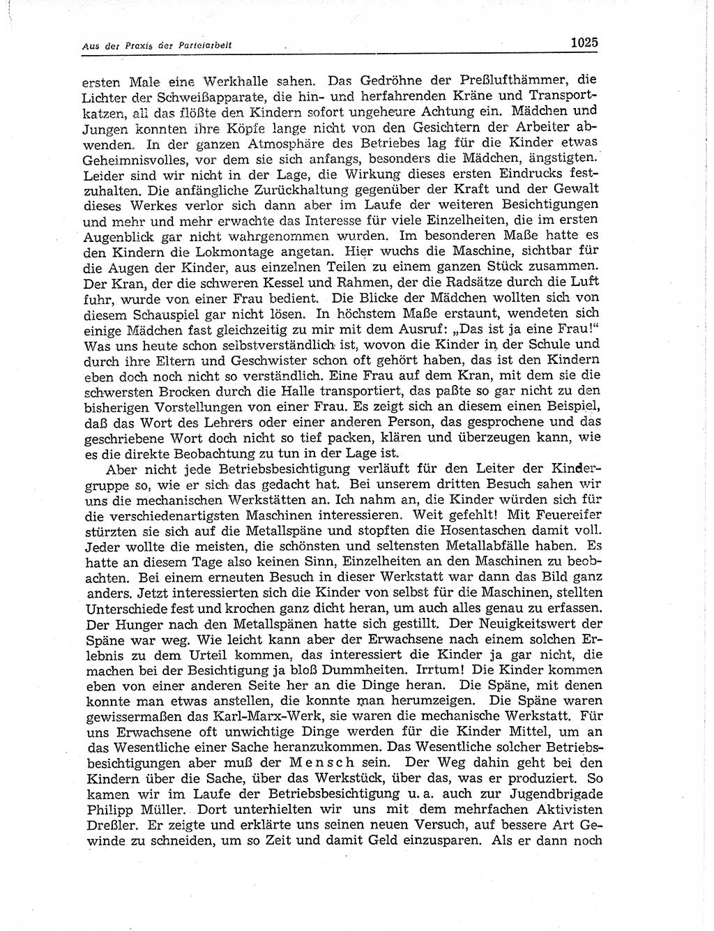 Neuer Weg (NW), Organ des Zentralkomitees (ZK) der SED (Sozialistische Einheitspartei Deutschlands) für Fragen des Parteiaufbaus und des Parteilebens, 11. Jahrgang [Deutsche Demokratische Republik (DDR)] 1956, Seite 1025 (NW ZK SED DDR 1956, S. 1025)