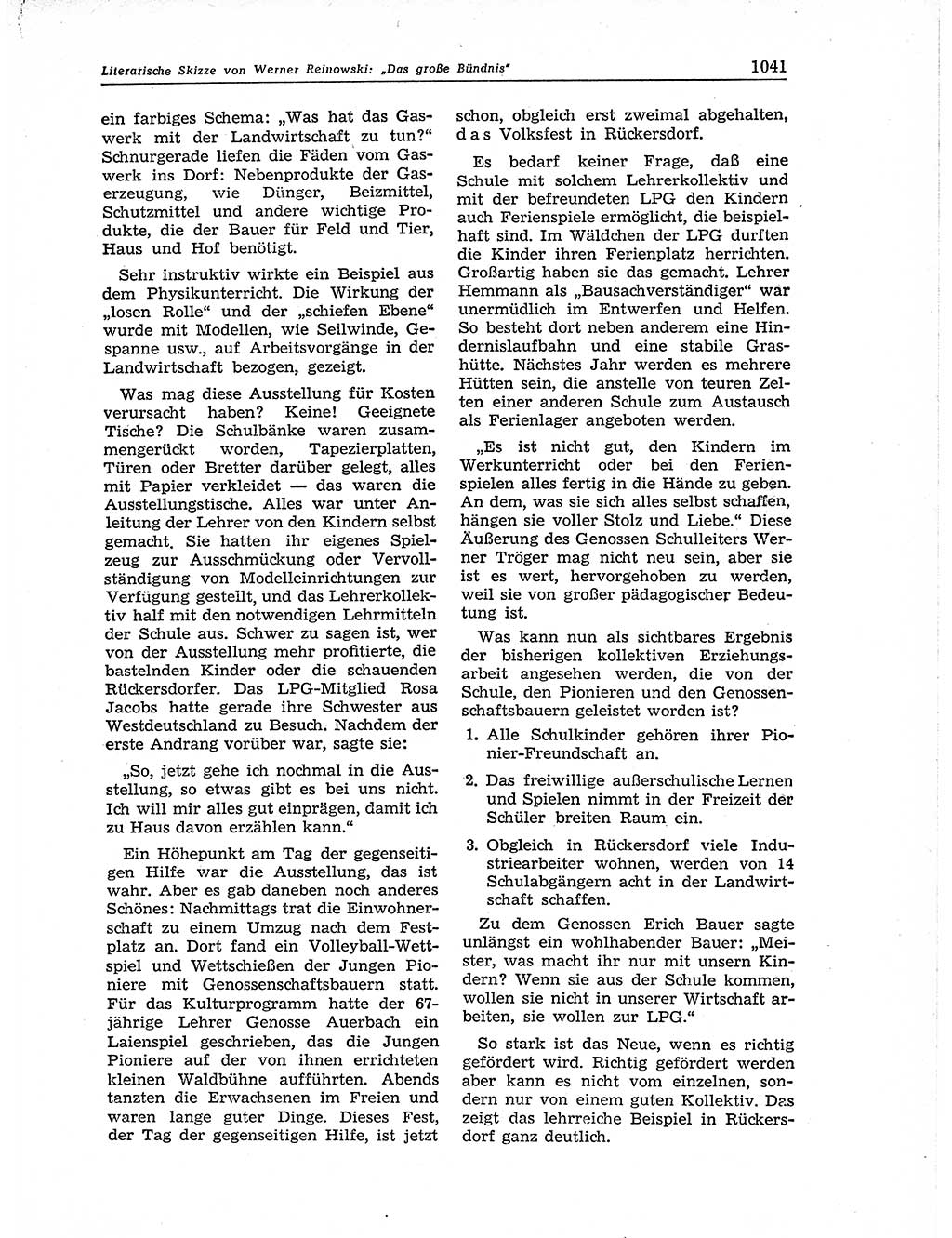 Neuer Weg (NW), Organ des Zentralkomitees (ZK) der SED (Sozialistische Einheitspartei Deutschlands) für Fragen des Parteiaufbaus und des Parteilebens, 11. Jahrgang [Deutsche Demokratische Republik (DDR)] 1956, Seite 1041 (NW ZK SED DDR 1956, S. 1041)