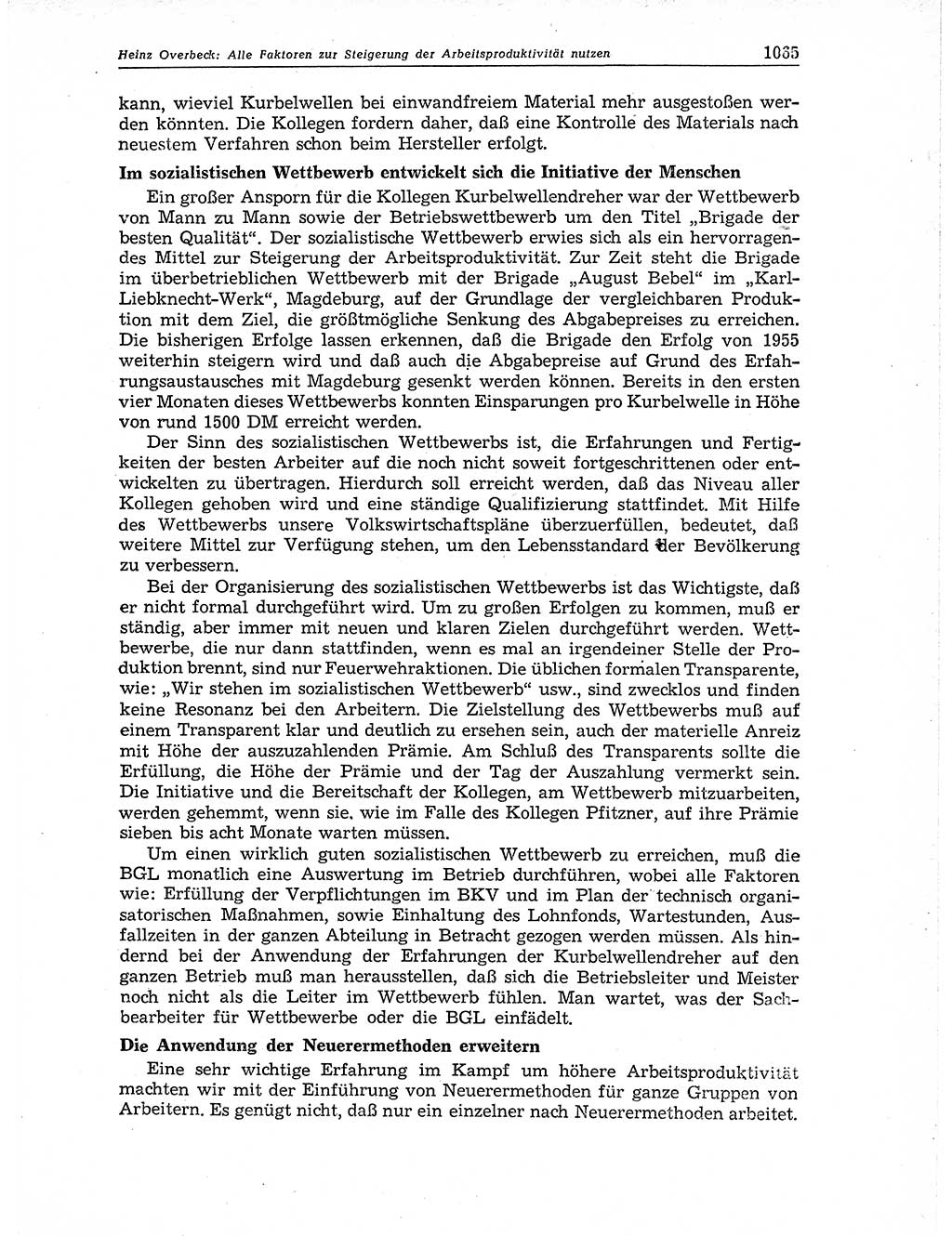 Neuer Weg (NW), Organ des Zentralkomitees (ZK) der SED (Sozialistische Einheitspartei Deutschlands) für Fragen des Parteiaufbaus und des Parteilebens, 11. Jahrgang [Deutsche Demokratische Republik (DDR)] 1956, Seite 1065 (NW ZK SED DDR 1956, S. 1065)