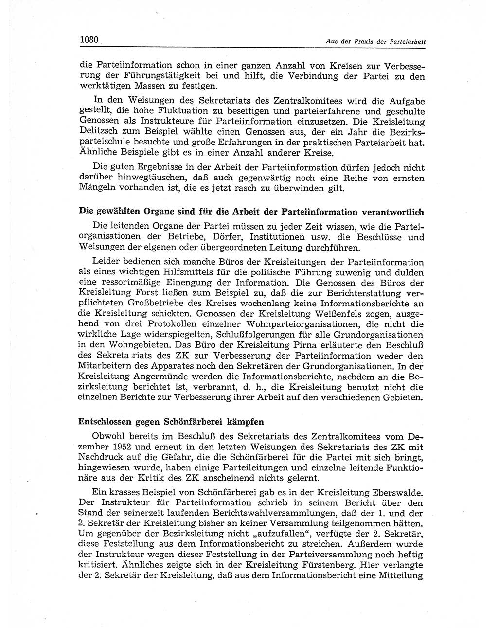 Neuer Weg (NW), Organ des Zentralkomitees (ZK) der SED (Sozialistische Einheitspartei Deutschlands) für Fragen des Parteiaufbaus und des Parteilebens, 11. Jahrgang [Deutsche Demokratische Republik (DDR)] 1956, Seite 1080 (NW ZK SED DDR 1956, S. 1080)