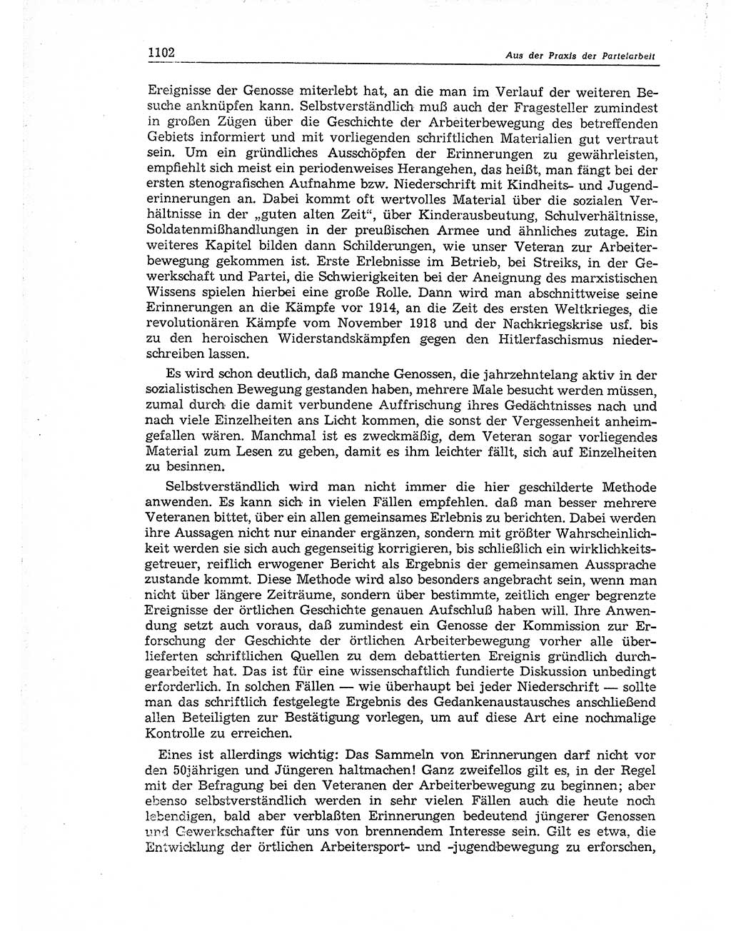 Neuer Weg (NW), Organ des Zentralkomitees (ZK) der SED (Sozialistische Einheitspartei Deutschlands) für Fragen des Parteiaufbaus und des Parteilebens, 11. Jahrgang [Deutsche Demokratische Republik (DDR)] 1956, Seite 1102 (NW ZK SED DDR 1956, S. 1102)