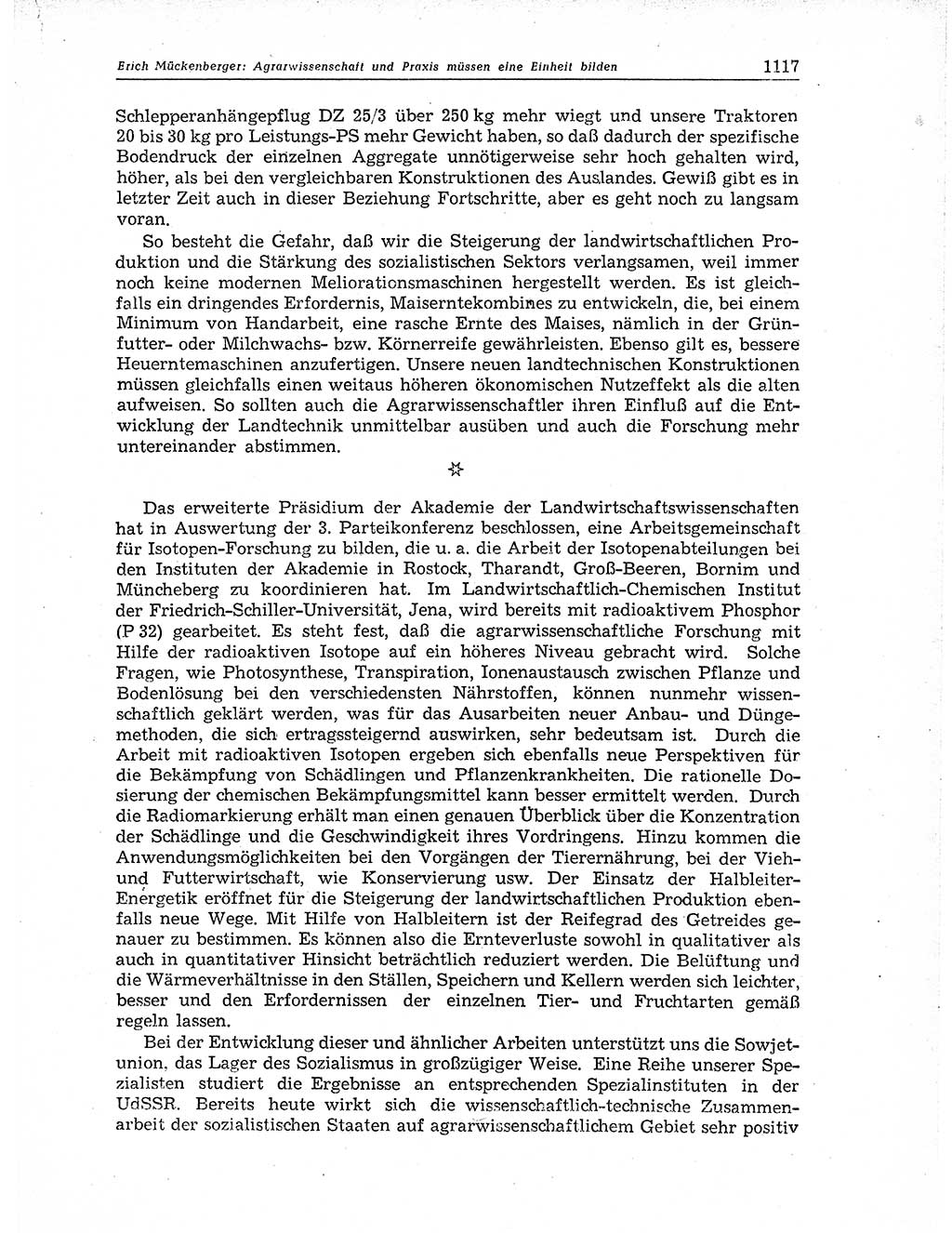 Neuer Weg (NW), Organ des Zentralkomitees (ZK) der SED (Sozialistische Einheitspartei Deutschlands) für Fragen des Parteiaufbaus und des Parteilebens, 11. Jahrgang [Deutsche Demokratische Republik (DDR)] 1956, Seite 1117 (NW ZK SED DDR 1956, S. 1117)