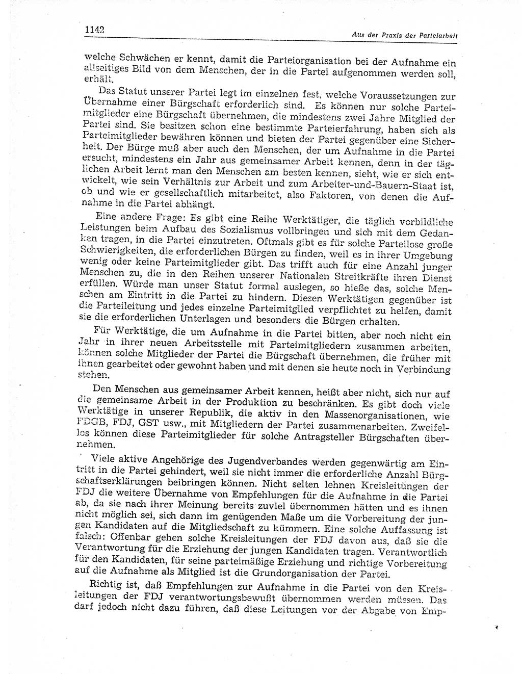 Neuer Weg (NW), Organ des Zentralkomitees (ZK) der SED (Sozialistische Einheitspartei Deutschlands) für Fragen des Parteiaufbaus und des Parteilebens, 11. Jahrgang [Deutsche Demokratische Republik (DDR)] 1956, Seite 1142 (NW ZK SED DDR 1956, S. 1142)