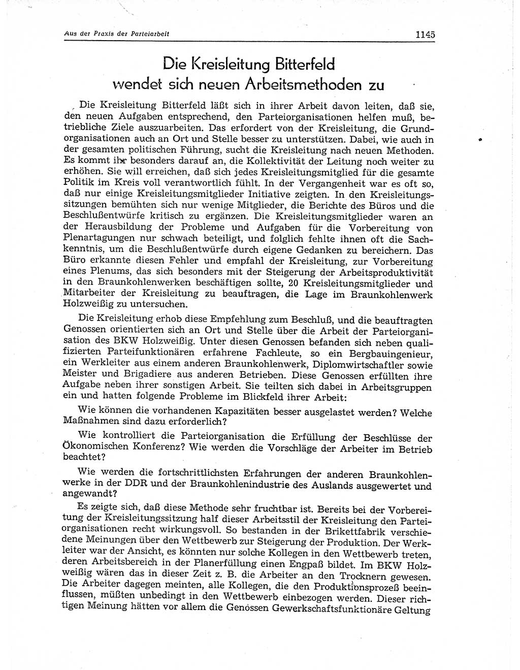 Neuer Weg (NW), Organ des Zentralkomitees (ZK) der SED (Sozialistische Einheitspartei Deutschlands) für Fragen des Parteiaufbaus und des Parteilebens, 11. Jahrgang [Deutsche Demokratische Republik (DDR)] 1956, Seite 1145 (NW ZK SED DDR 1956, S. 1145)