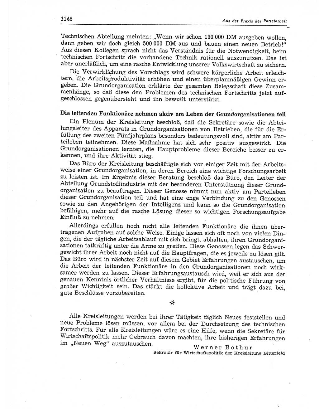 Neuer Weg (NW), Organ des Zentralkomitees (ZK) der SED (Sozialistische Einheitspartei Deutschlands) für Fragen des Parteiaufbaus und des Parteilebens, 11. Jahrgang [Deutsche Demokratische Republik (DDR)] 1956, Seite 1148 (NW ZK SED DDR 1956, S. 1148)