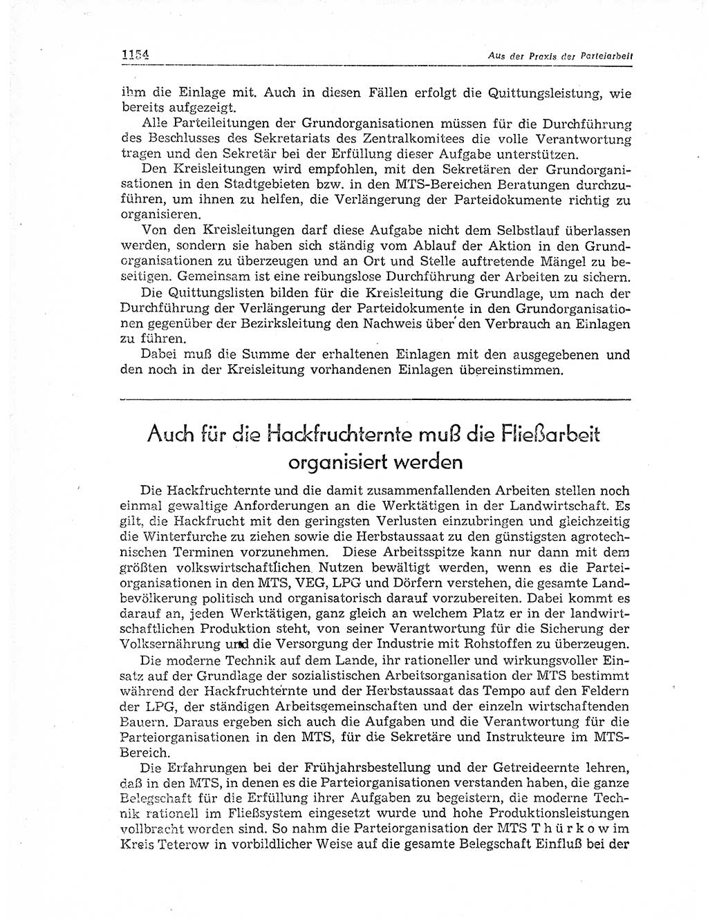 Neuer Weg (NW), Organ des Zentralkomitees (ZK) der SED (Sozialistische Einheitspartei Deutschlands) für Fragen des Parteiaufbaus und des Parteilebens, 11. Jahrgang [Deutsche Demokratische Republik (DDR)] 1956, Seite 1154 (NW ZK SED DDR 1956, S. 1154)