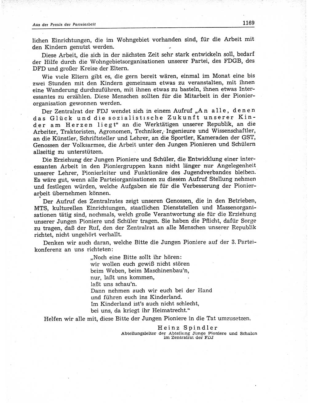 Neuer Weg (NW), Organ des Zentralkomitees (ZK) der SED (Sozialistische Einheitspartei Deutschlands) für Fragen des Parteiaufbaus und des Parteilebens, 11. Jahrgang [Deutsche Demokratische Republik (DDR)] 1956, Seite 1169 (NW ZK SED DDR 1956, S. 1169)