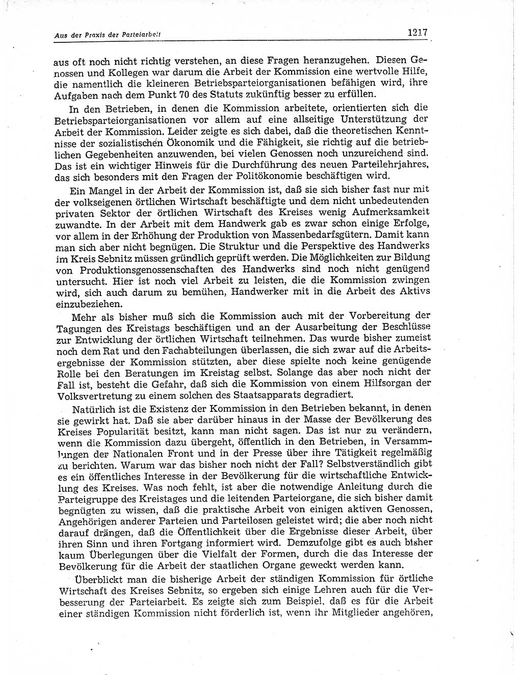 Neuer Weg (NW), Organ des Zentralkomitees (ZK) der SED (Sozialistische Einheitspartei Deutschlands) für Fragen des Parteiaufbaus und des Parteilebens, 11. Jahrgang [Deutsche Demokratische Republik (DDR)] 1956, Seite 1217 (NW ZK SED DDR 1956, S. 1217)