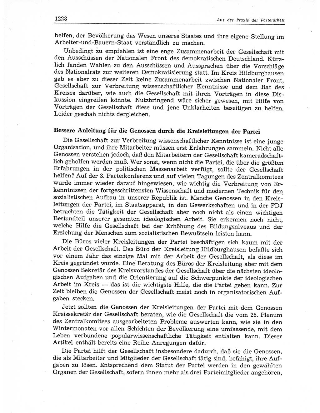 Neuer Weg (NW), Organ des Zentralkomitees (ZK) der SED (Sozialistische Einheitspartei Deutschlands) für Fragen des Parteiaufbaus und des Parteilebens, 11. Jahrgang [Deutsche Demokratische Republik (DDR)] 1956, Seite 1228 (NW ZK SED DDR 1956, S. 1228)