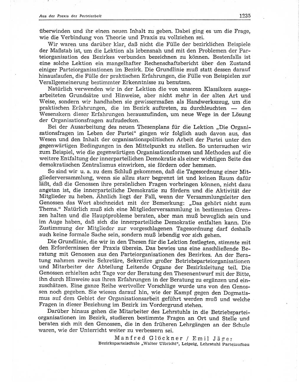 Neuer Weg (NW), Organ des Zentralkomitees (ZK) der SED (Sozialistische Einheitspartei Deutschlands) für Fragen des Parteiaufbaus und des Parteilebens, 11. Jahrgang [Deutsche Demokratische Republik (DDR)] 1956, Seite 1235 (NW ZK SED DDR 1956, S. 1235)